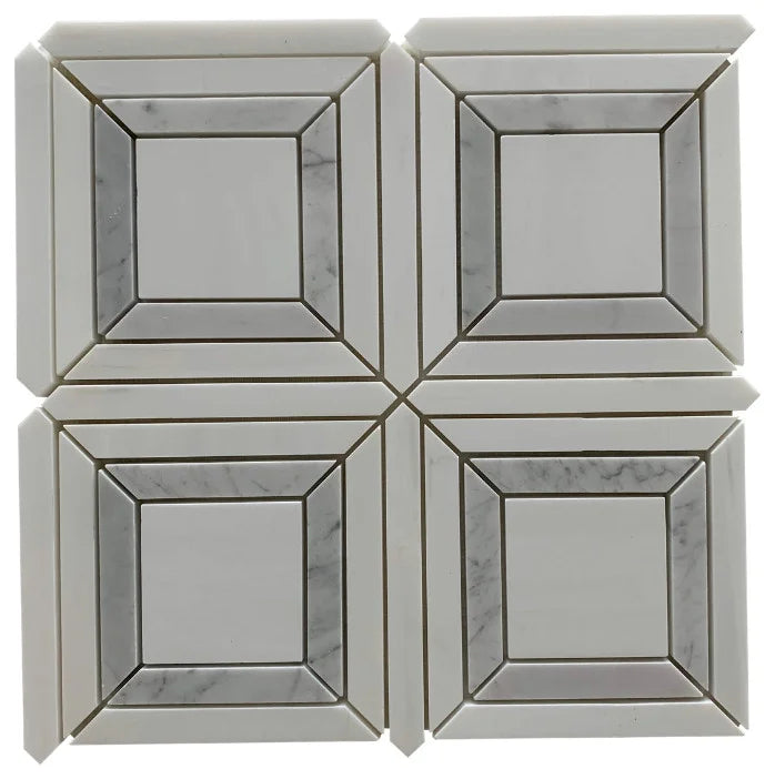 LENTE MOSAIC POLISHED DOLOMITE/CARRARA