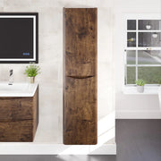 Eviva Smile 16" W x 15" D Rosewood Wall-Mounted Linen Cabinet (EVCB15-16RSWD)