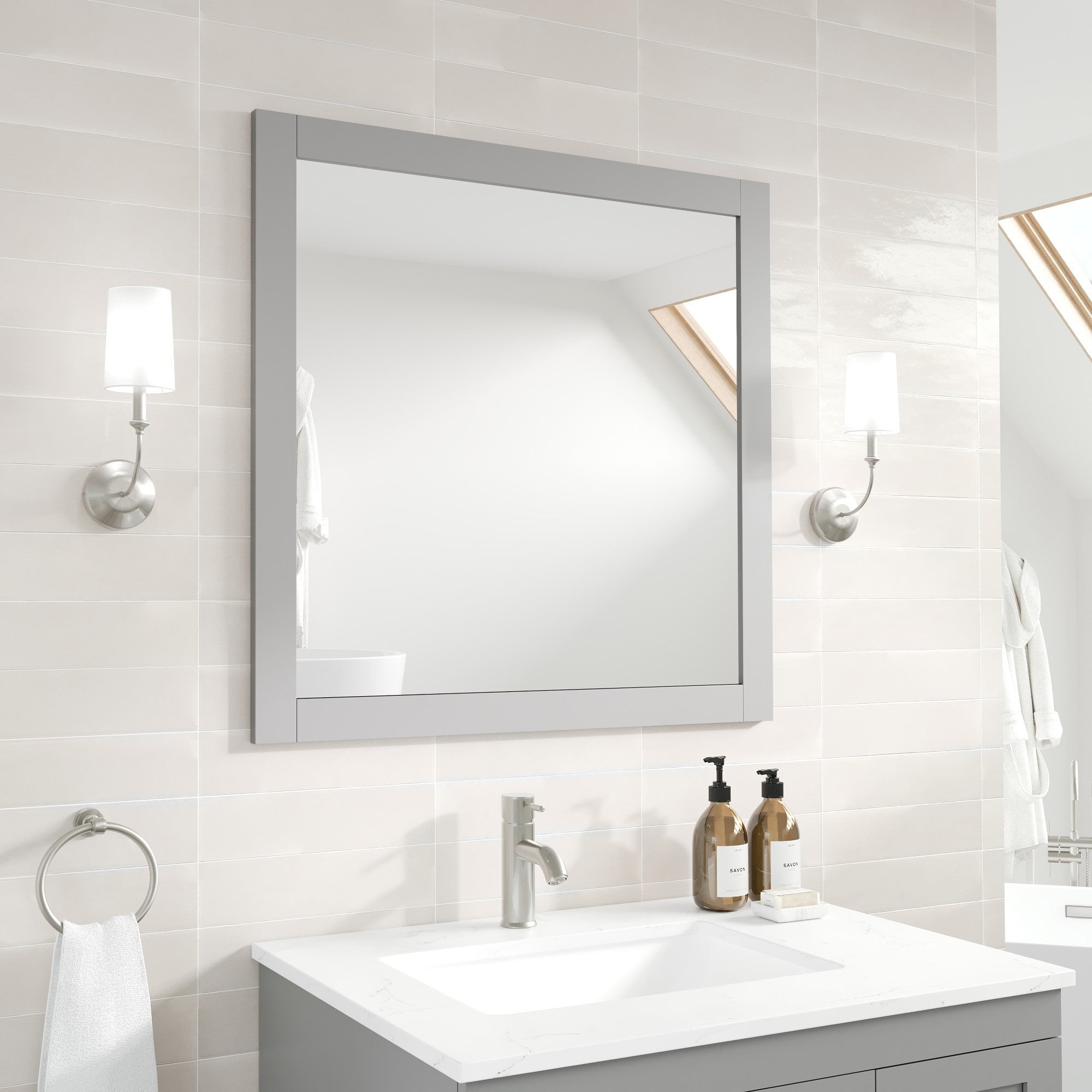 Eviva New York Wooden Framed Mirror