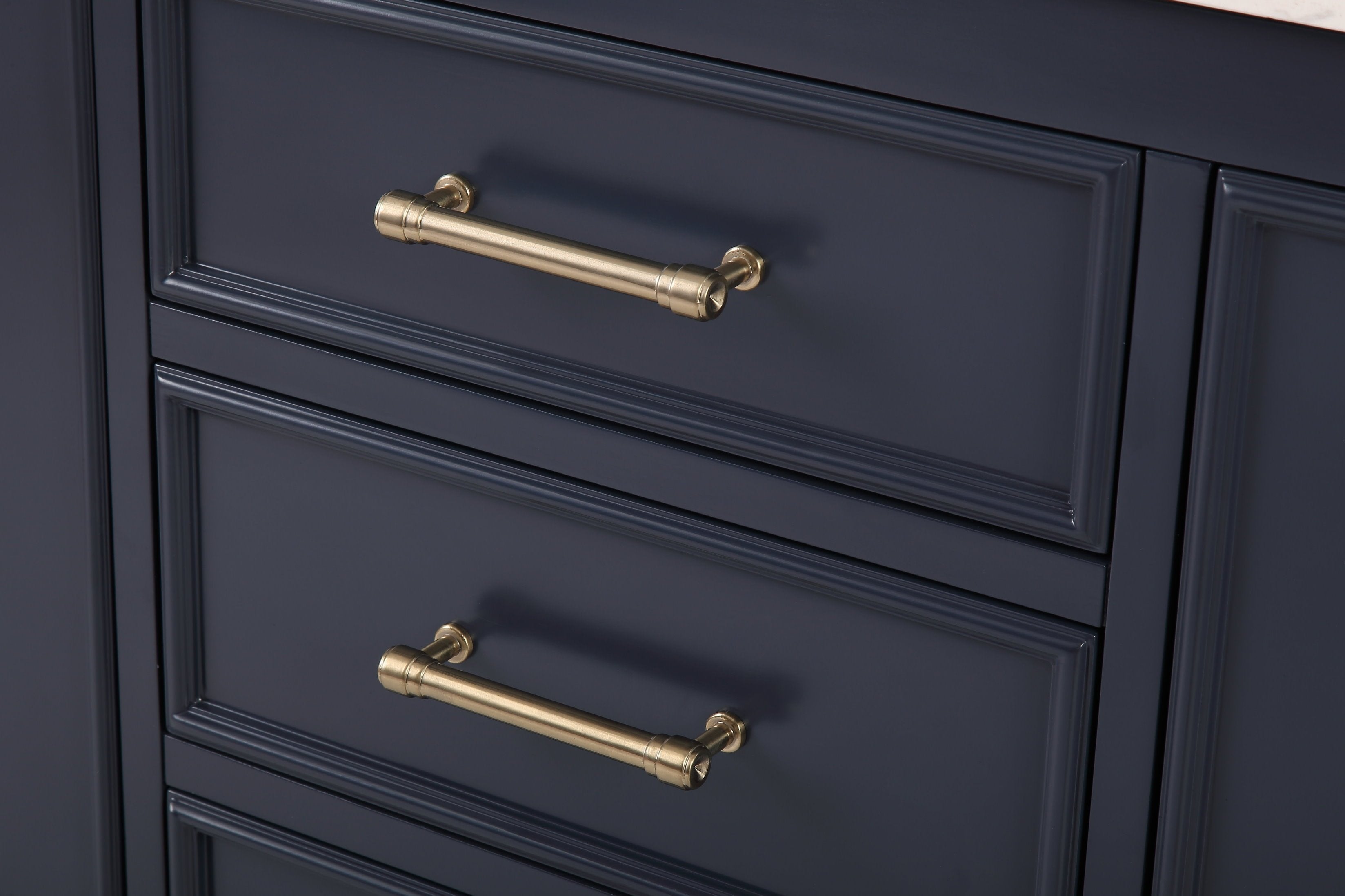 Chans Furniture QT-7330-NB60 60" Tennant Brand Navy Blue Double Sink Bathroom Vanity - Felton