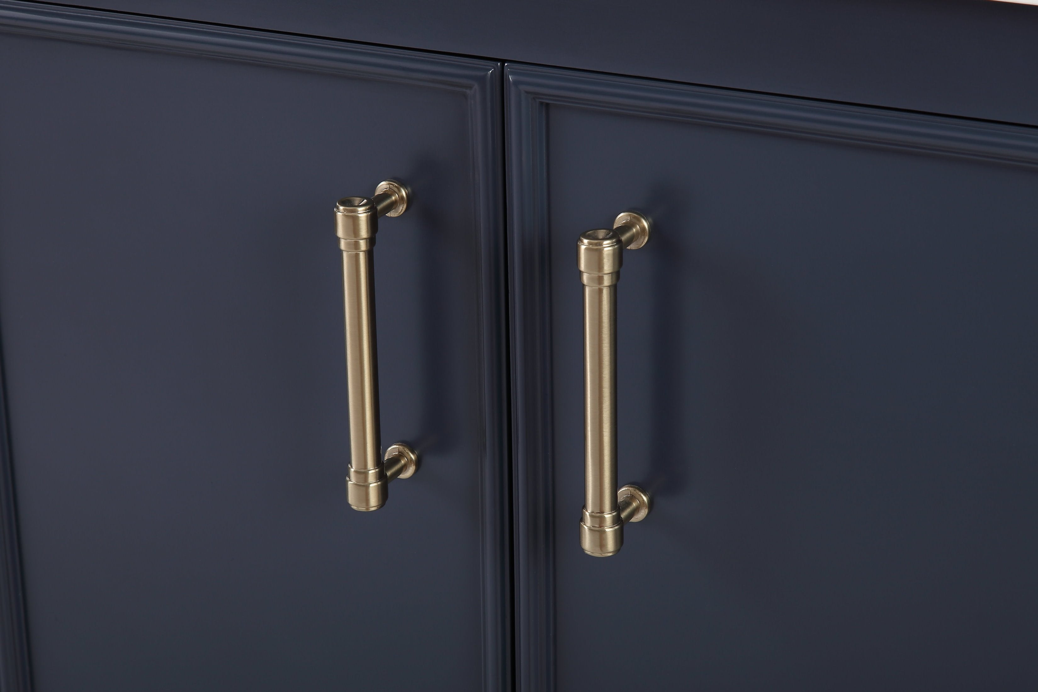 Chans Furniture QT-7330-NB60 60" Tennant Brand Navy Blue Double Sink Bathroom Vanity - Felton