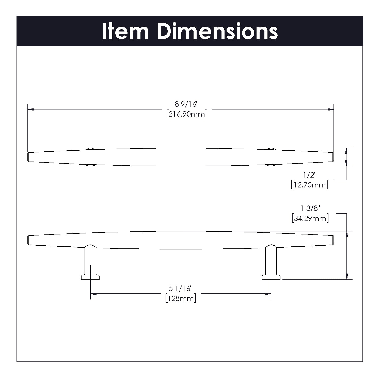 Belwith 5-1/16 Inch (128mm) Center to Center Wexler Pull (B076340)