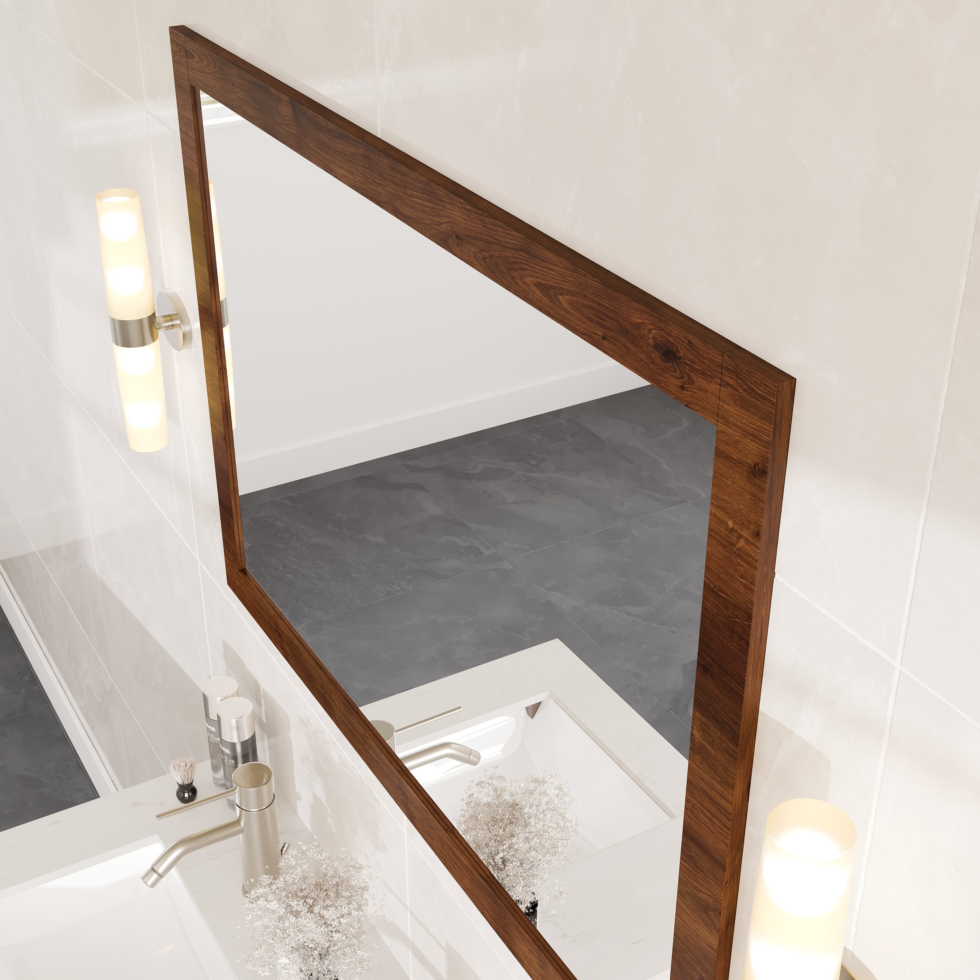 Eviva Sun Wooden Framed Mirror