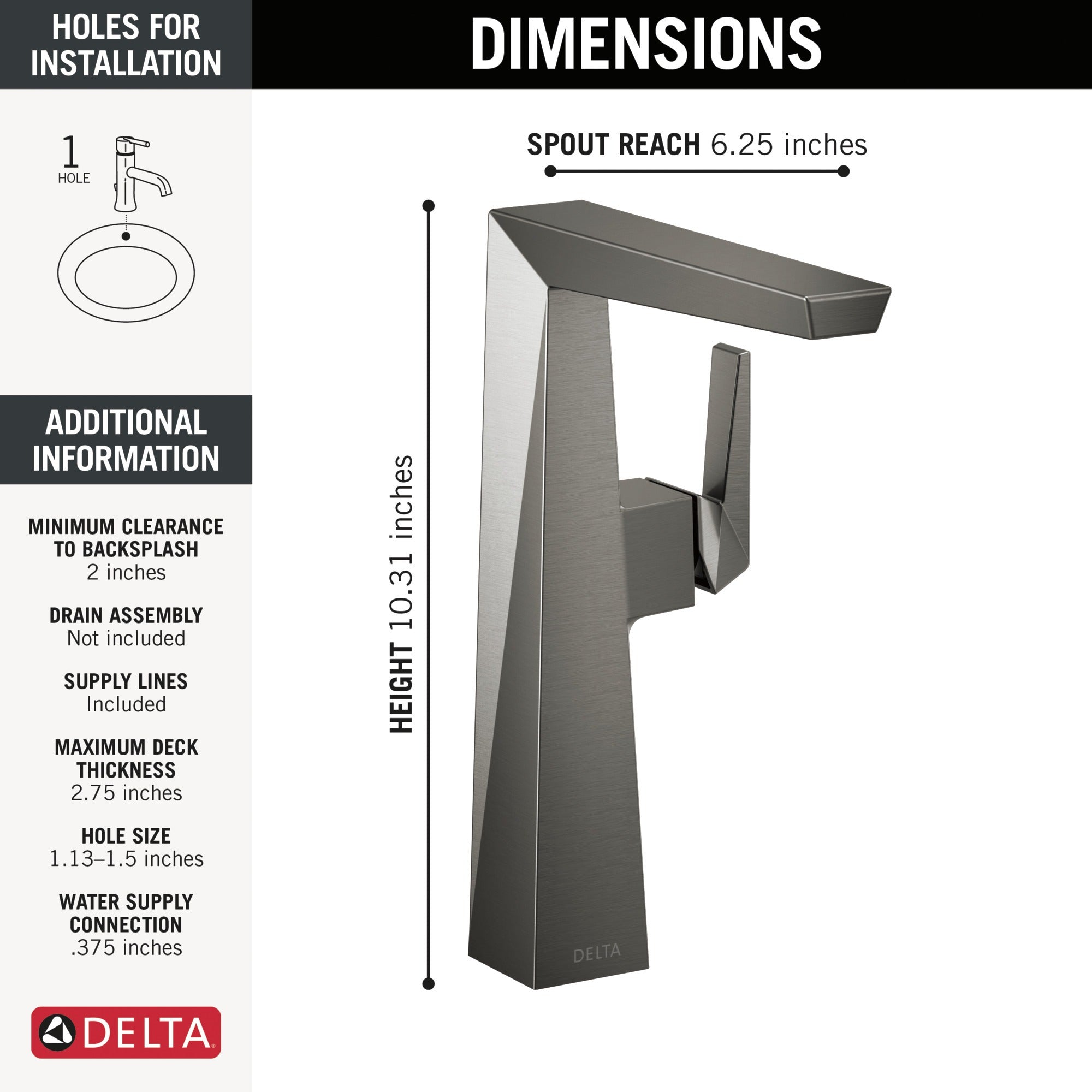 Delta Trillian™ Single Handle Vessel Bathroom Faucet