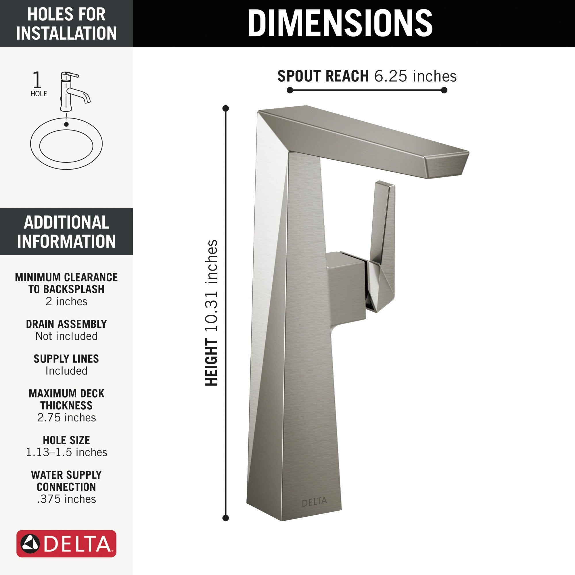 Delta Trillian™ Single Handle Vessel Bathroom Faucet