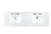 James Martin 72" Solid Surface Double Arctic Fall Top with Sink, 3cm