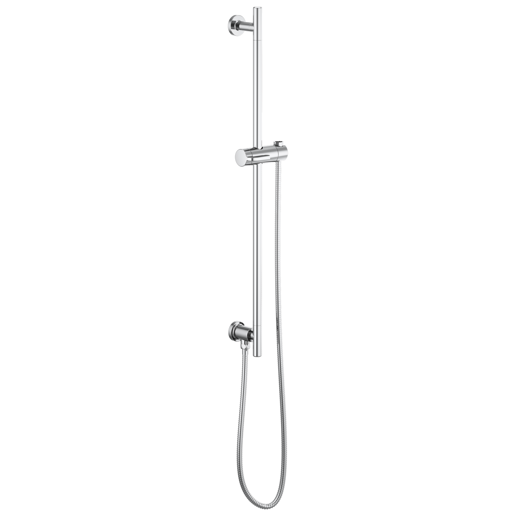 Brizo Essential™ Shower Linear Round Slide Bar With Hose