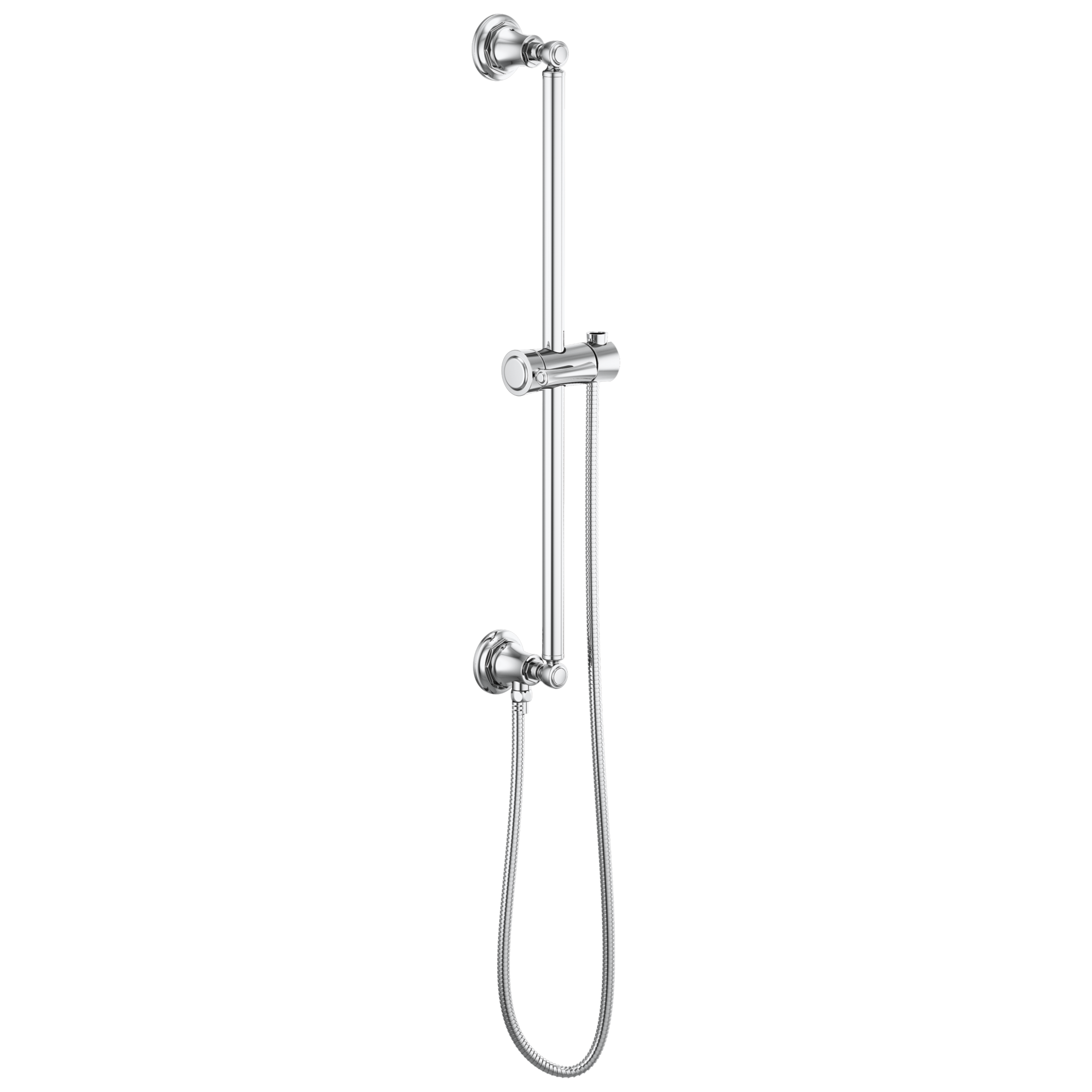 Brizo Essential™ Shower Classic Round Slide Bar With Hose