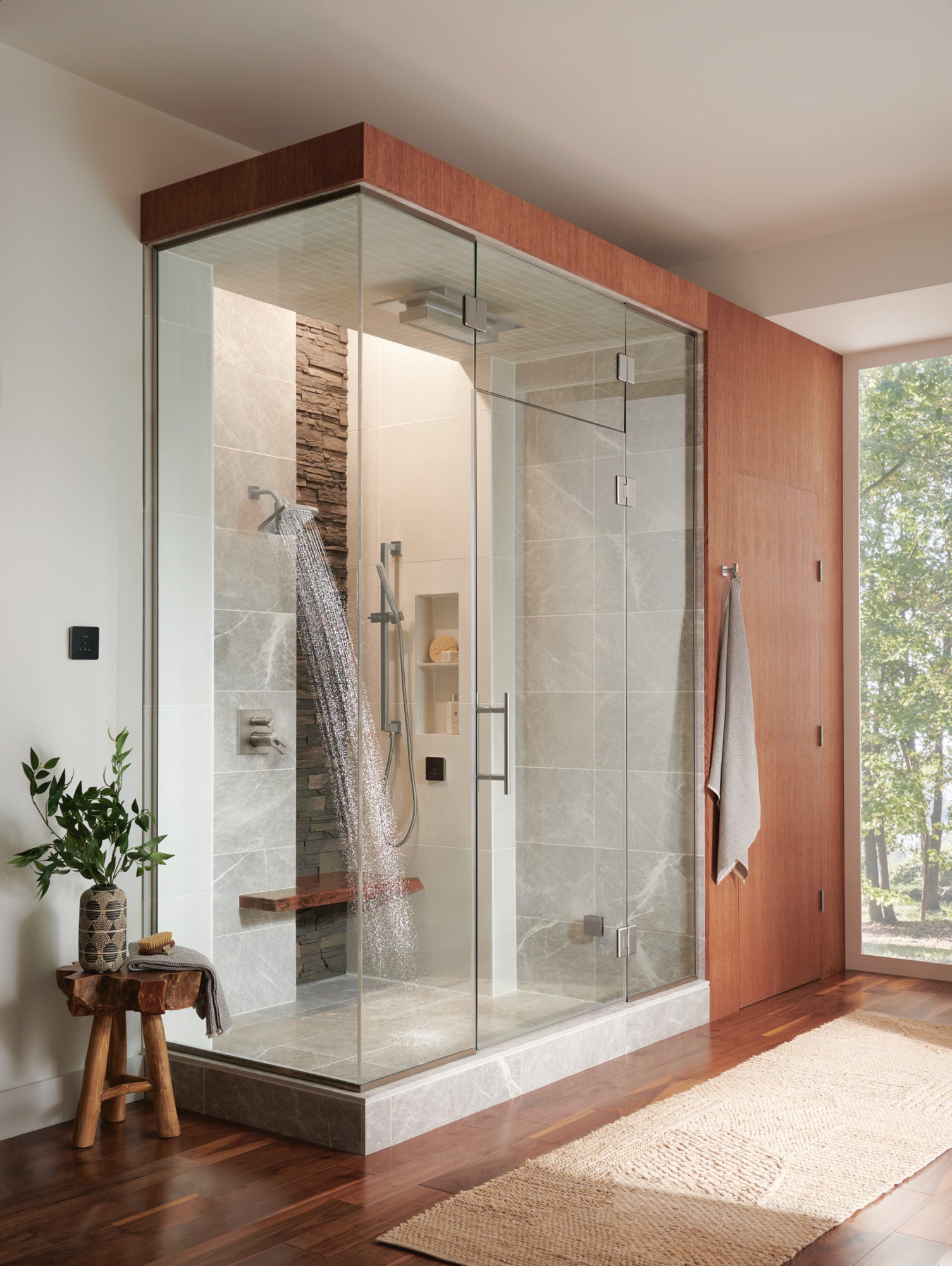 Brizo Frank Lloyd Wright® 21” Single-Function Raincan Shower Head with Integrated Lighting - 2.5 GPM