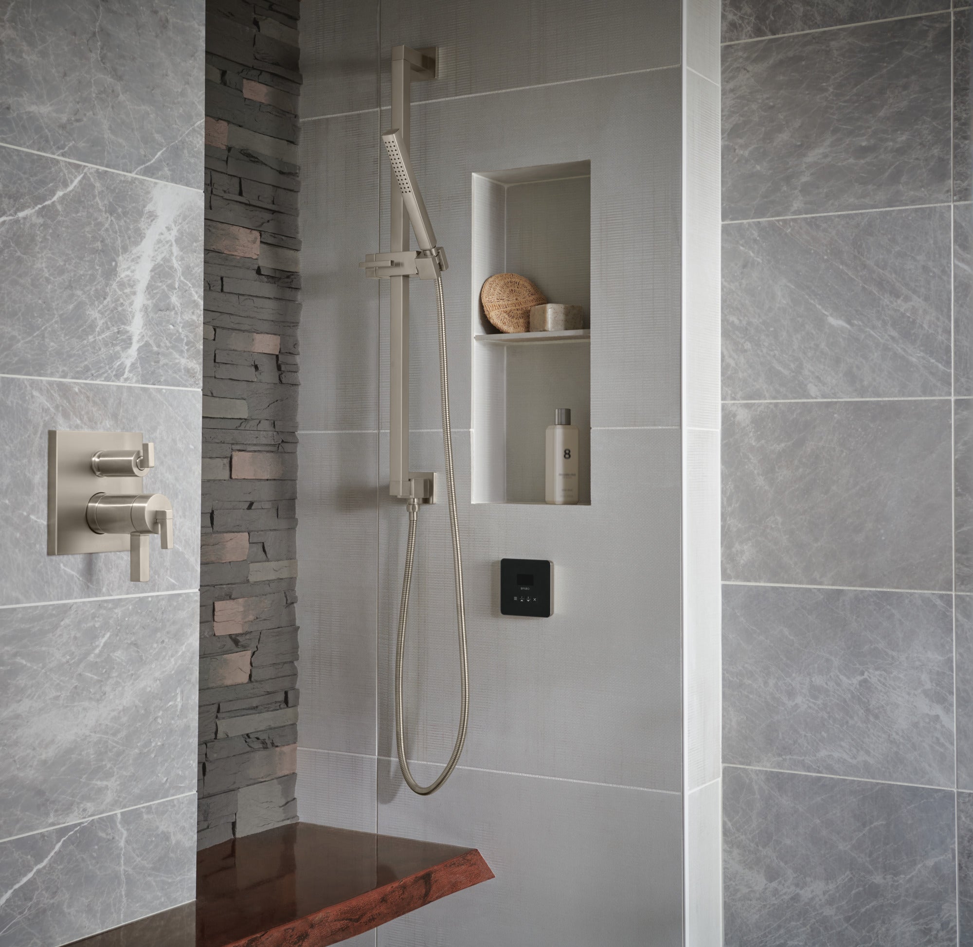 Brizo Frank Lloyd Wright® TempAssure® Thermostatic Valve with 6-Function Integrated Diverter Trim - Less Handles