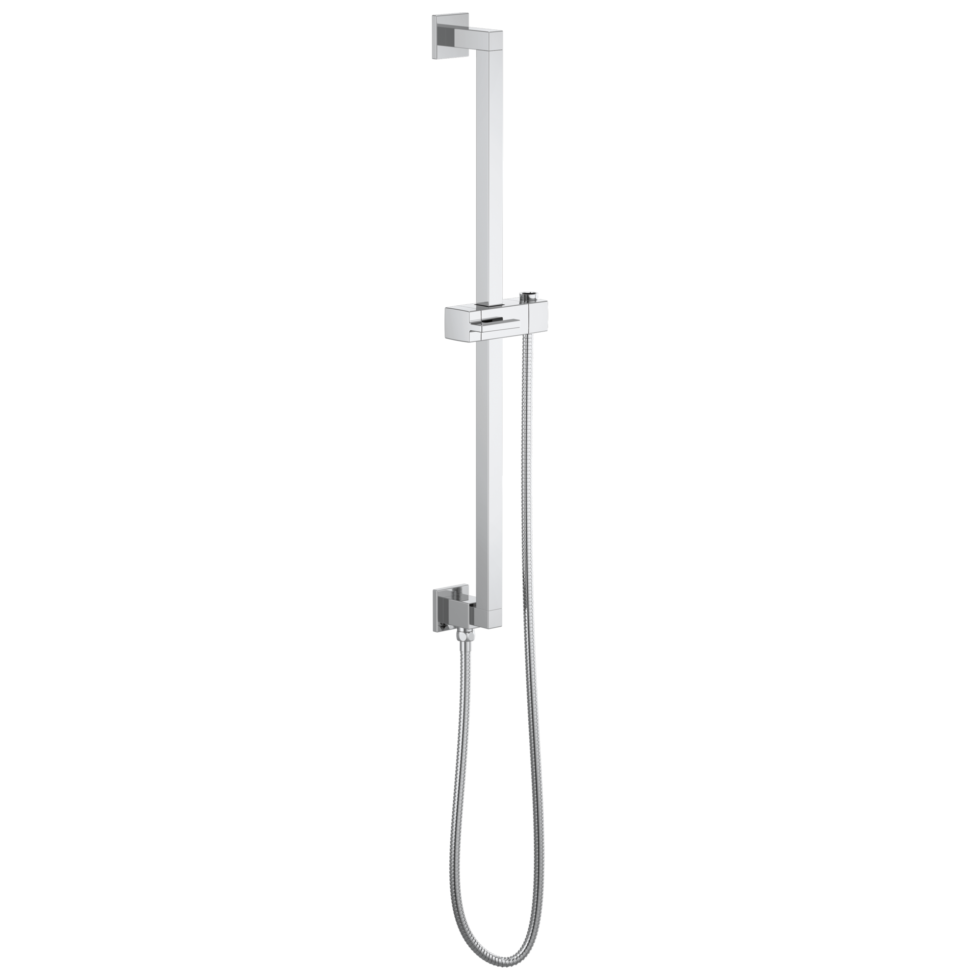 Brizo Essential™ Shower Linear Square Slide Bar With Hose
