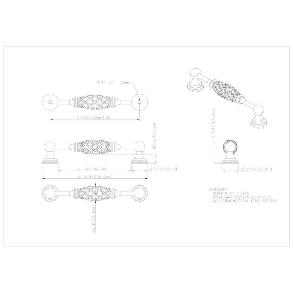 Hardware Resources Tuscany Birdcage Cabinet Pull