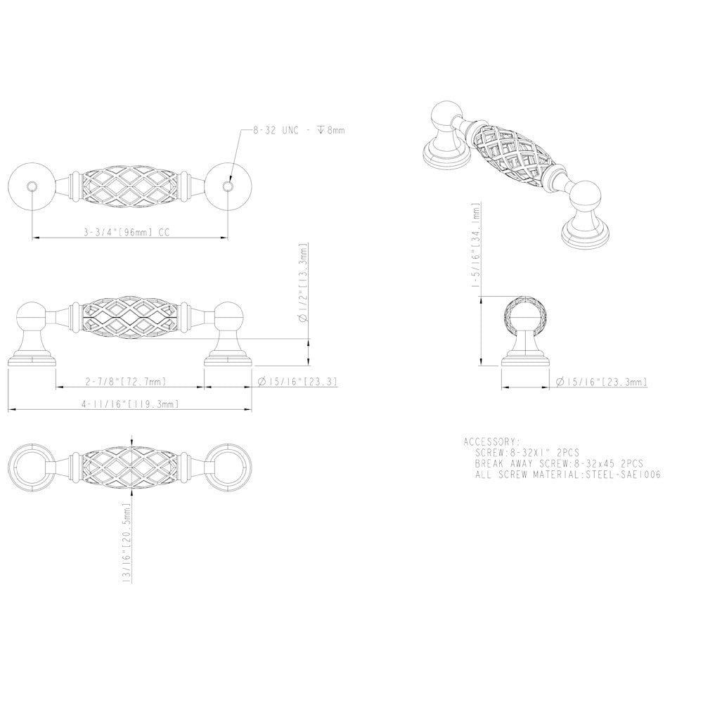 Hardware Resources Tuscany Birdcage Cabinet Pull