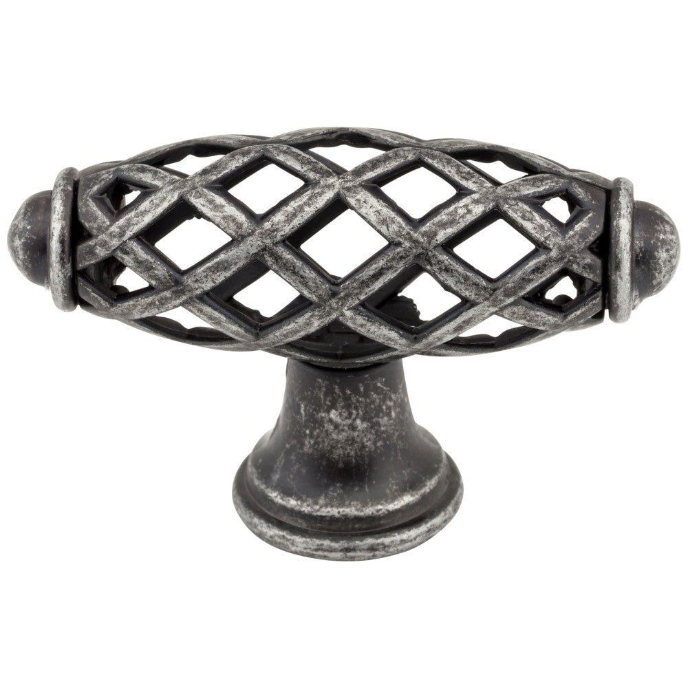Hardware Resources 2-5/16" Overall Length Gun Metal Birdcage Tuscany Cabinet "T" Knob