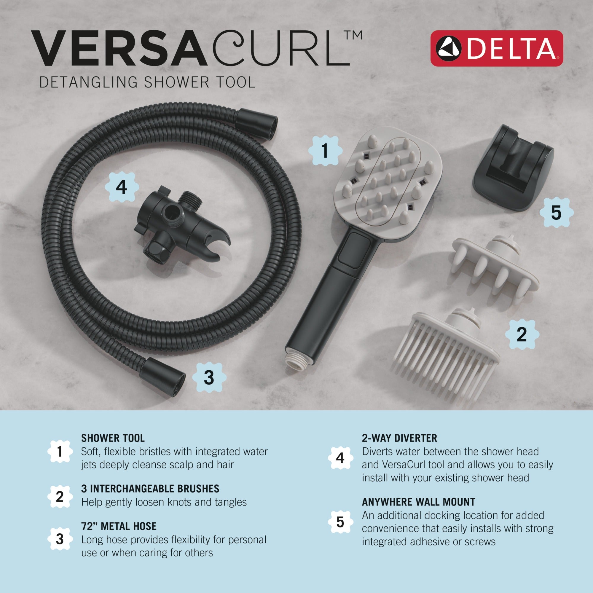 Delta Universal Showering Components Detangling Shower Tool