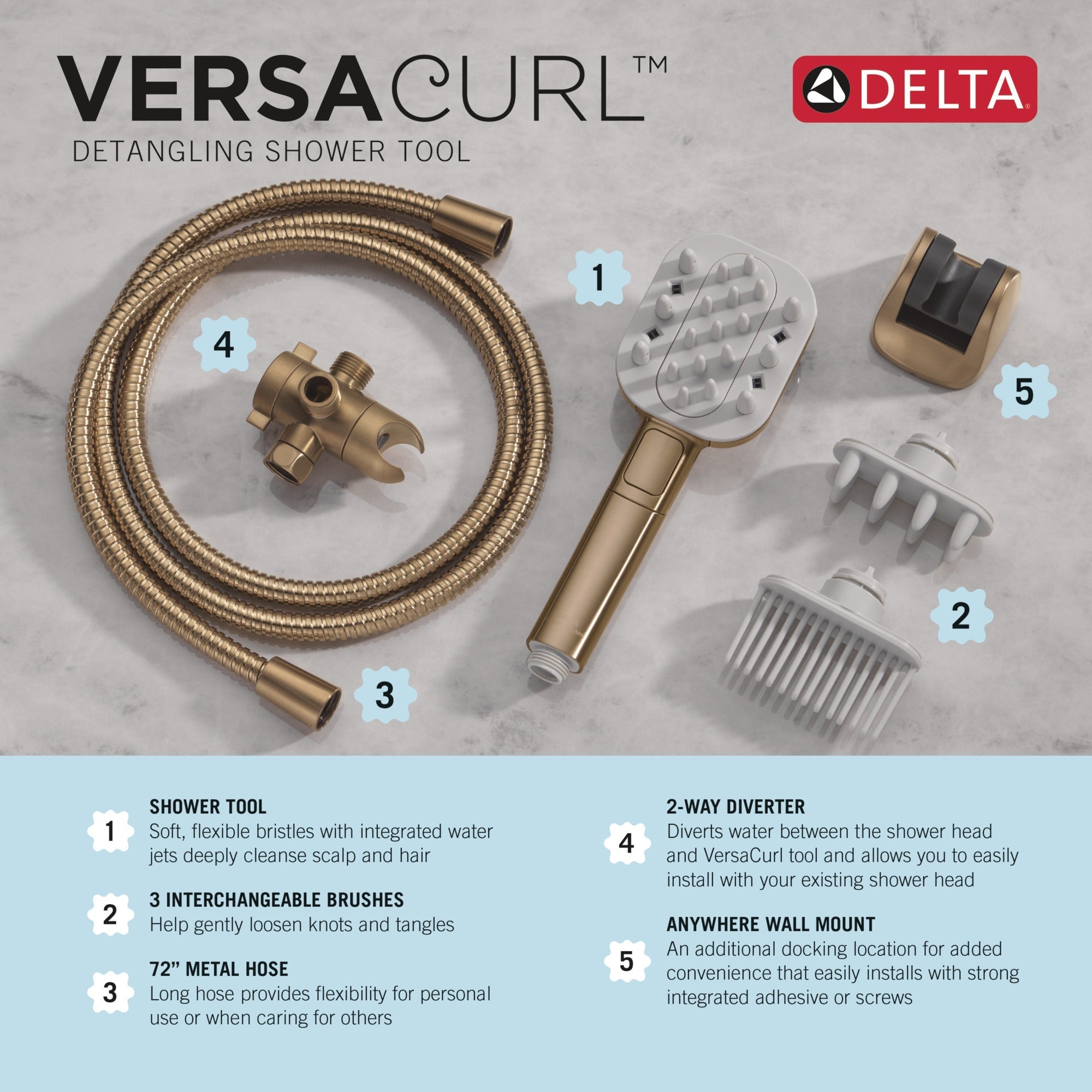 Delta Universal Showering Components Detangling Shower Tool