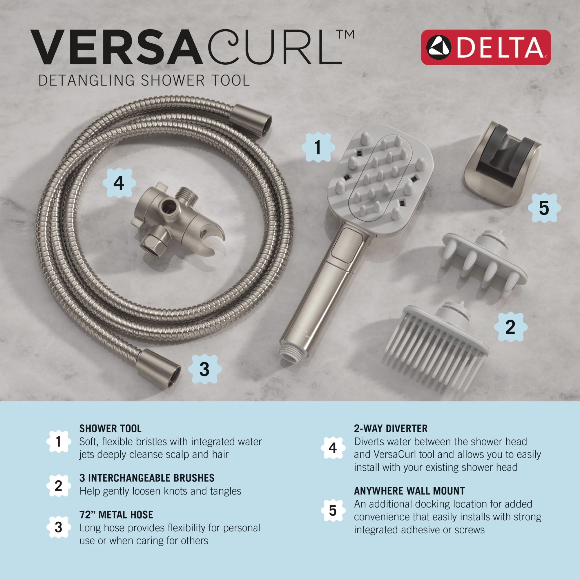 Delta Universal Showering Components Detangling Shower Tool