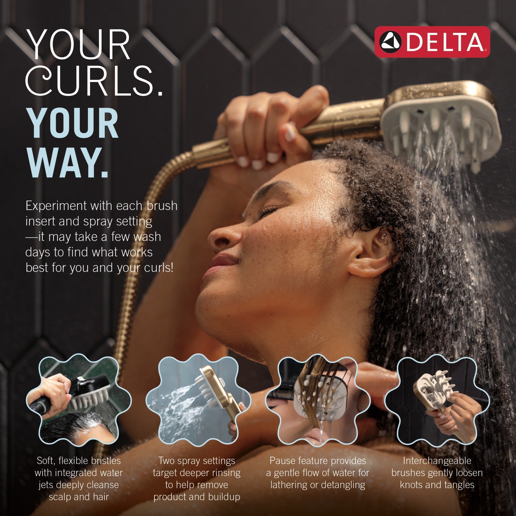 Delta Universal Showering Components Detangling Shower Tool