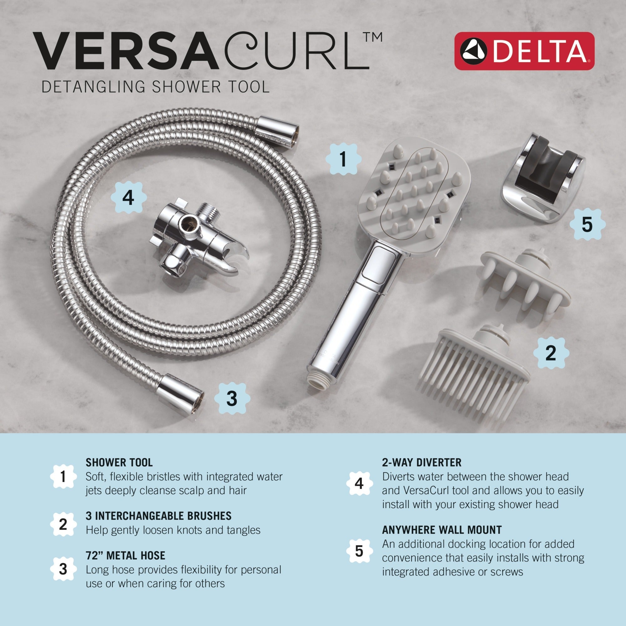 Delta Universal Showering Components Detangling Shower Tool