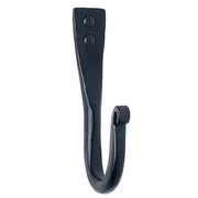 BESLAGSBODEN- Rustic Single Hook in Black Wrought Iron, Height 73 mm