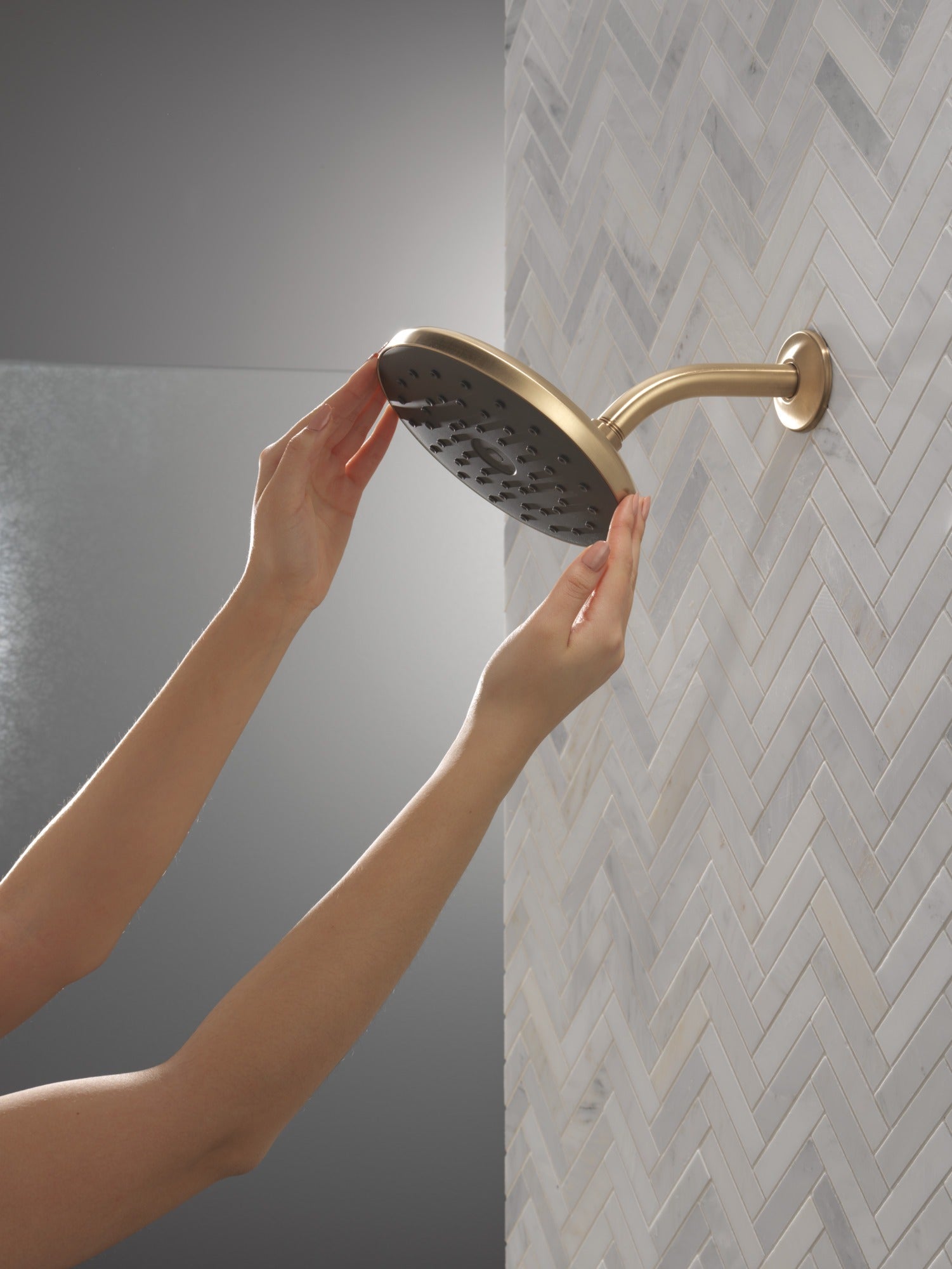 Delta Universal Showering Components PivotPro™ Raincan Shower Head with TouchClean® Spray Face