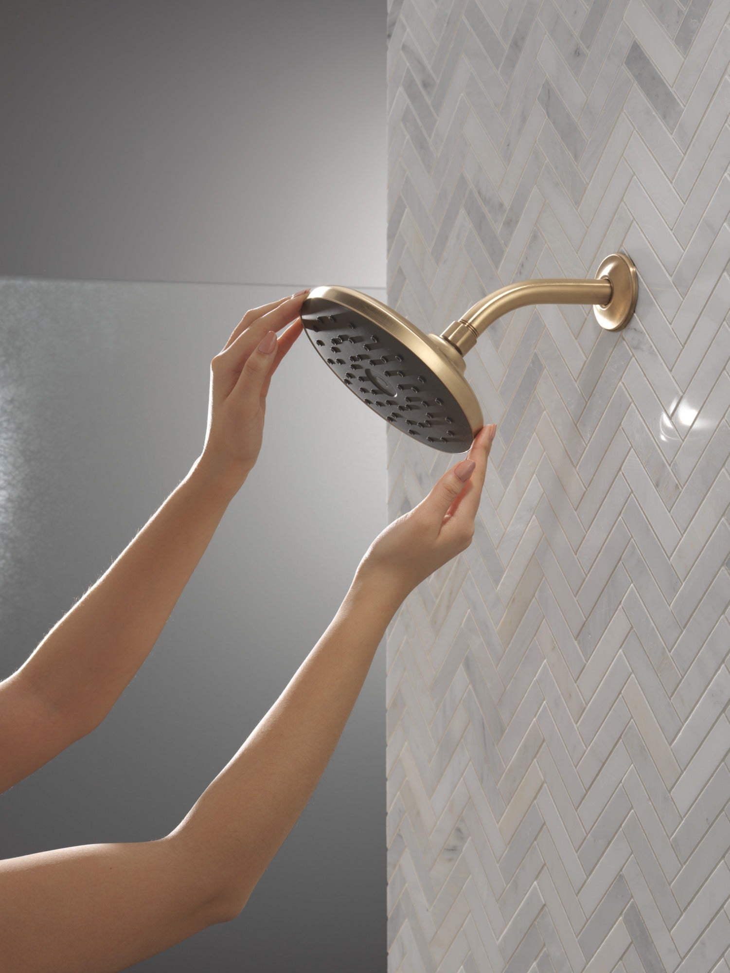 Delta Universal Showering Components PivotPro™ Raincan Shower Head with TouchClean® Spray Face