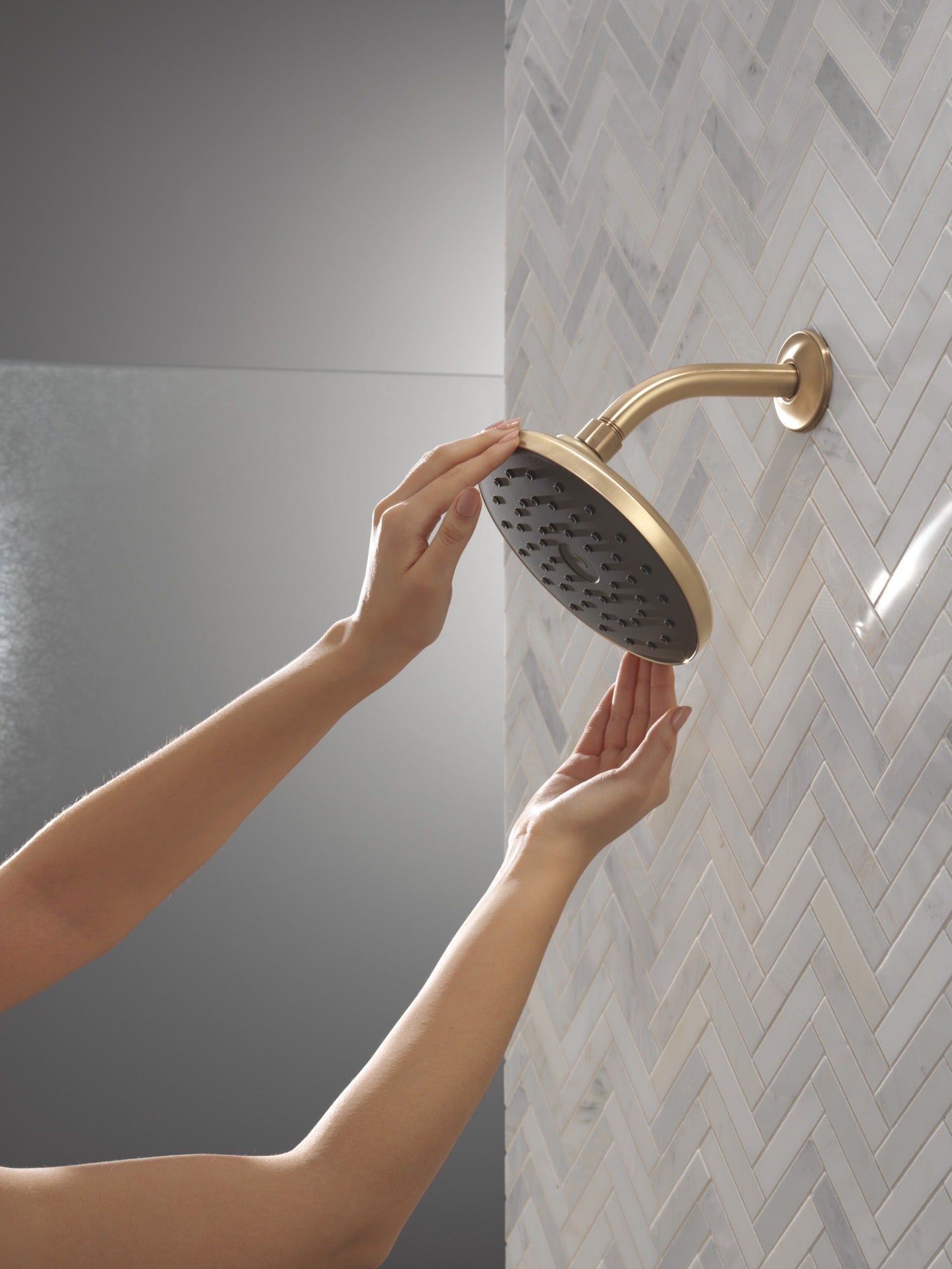 Delta Universal Showering Components PivotPro™ Raincan Shower Head with TouchClean® Spray Face