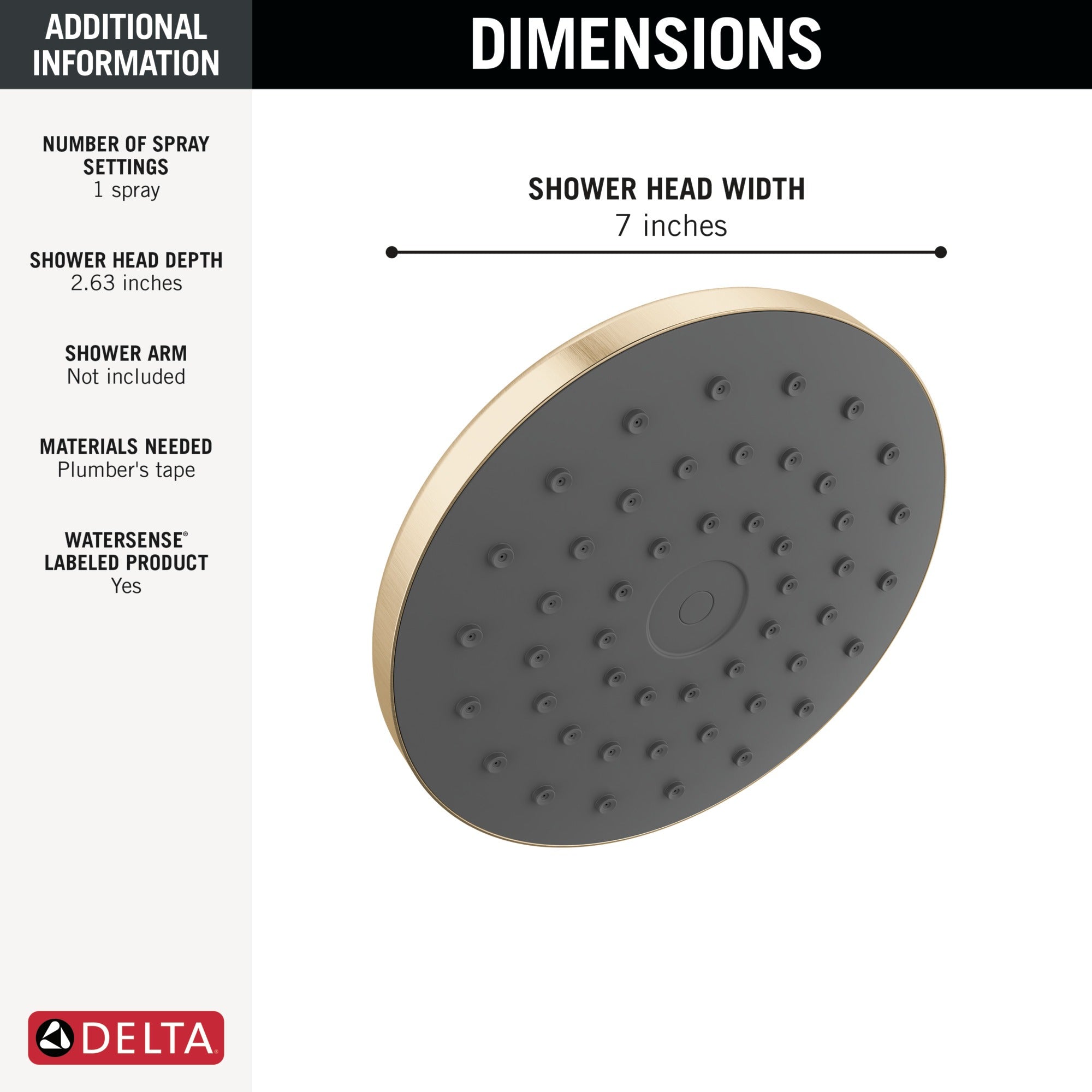 Delta Universal Showering Components PivotPro™ Raincan Shower Head with TouchClean® Spray Face