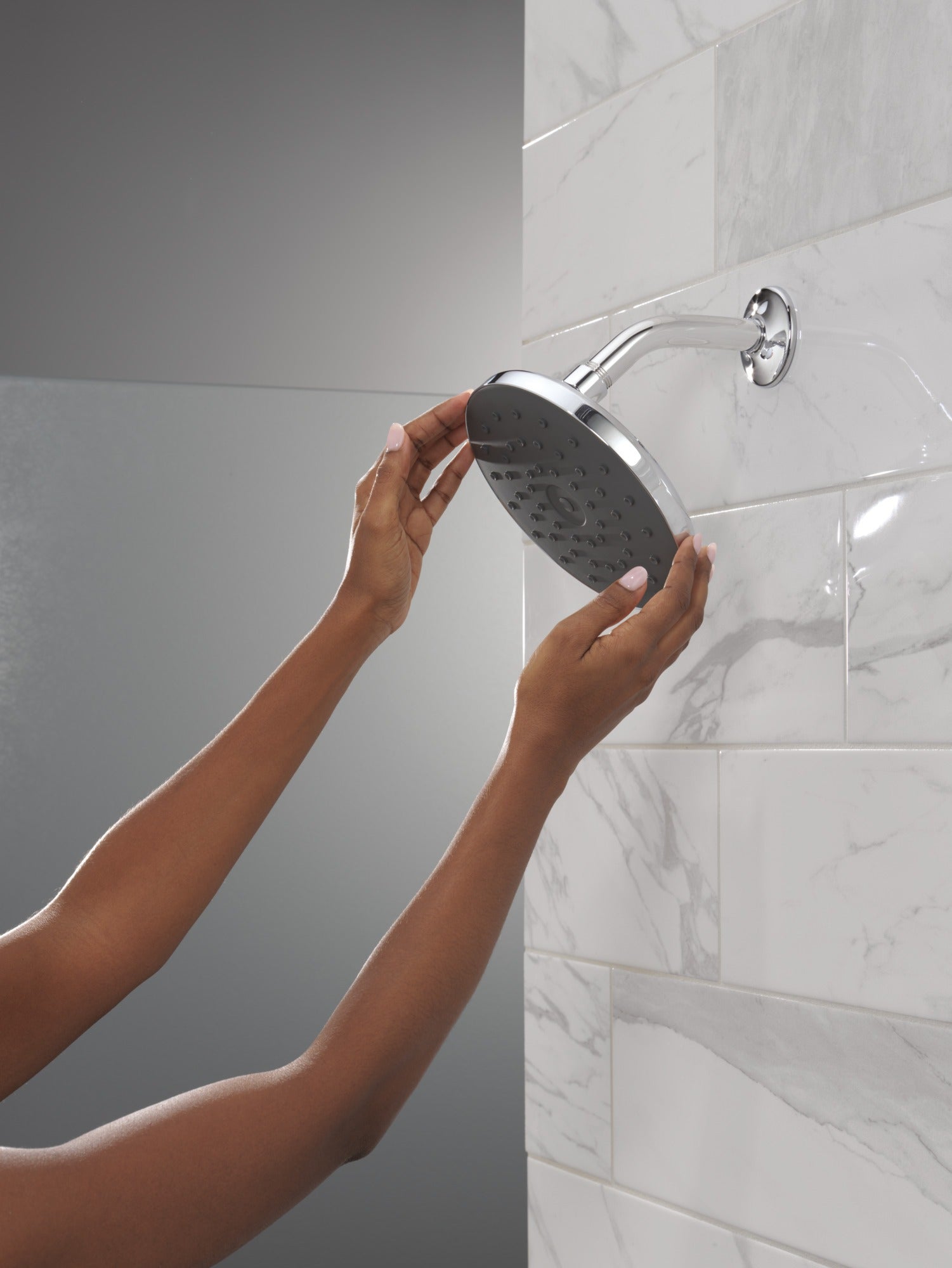 Delta Universal Showering Components PivotPro™ Raincan Shower Head with TouchClean® Spray Face