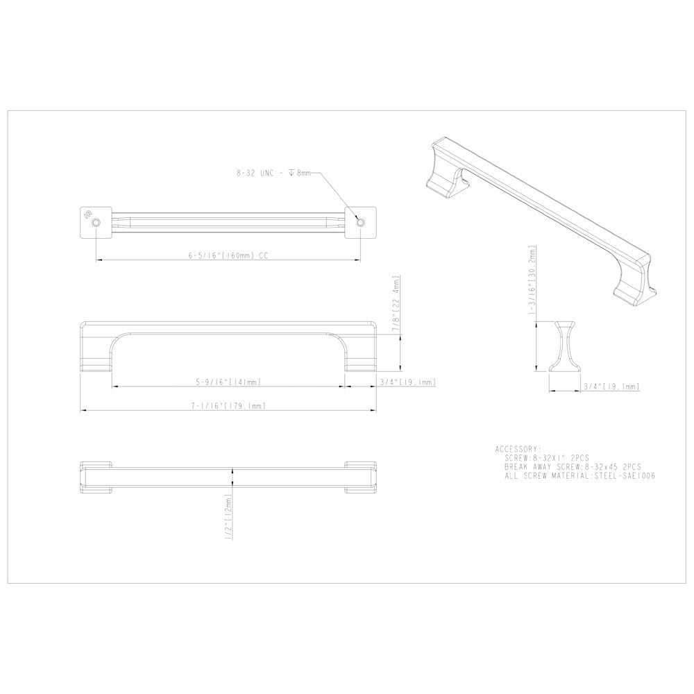 Hardware Resources 96 mm Center-to-Center Satin Nickel Sullivan Cabinet Pull