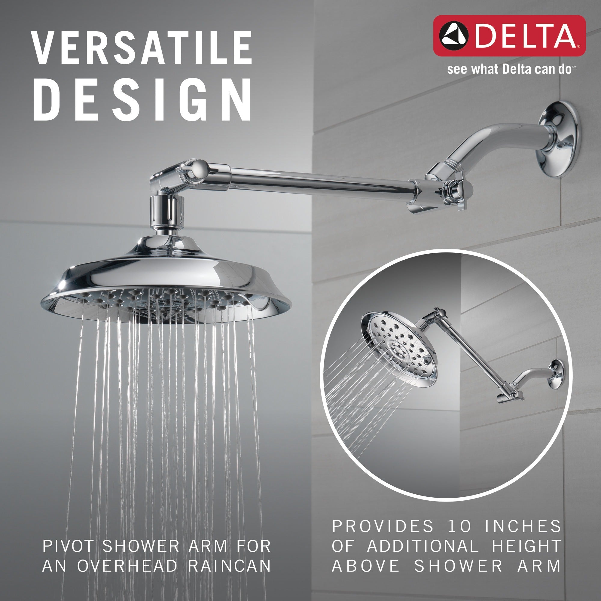 Delta Universal Showering Components Shower Head with Adjustable Arm