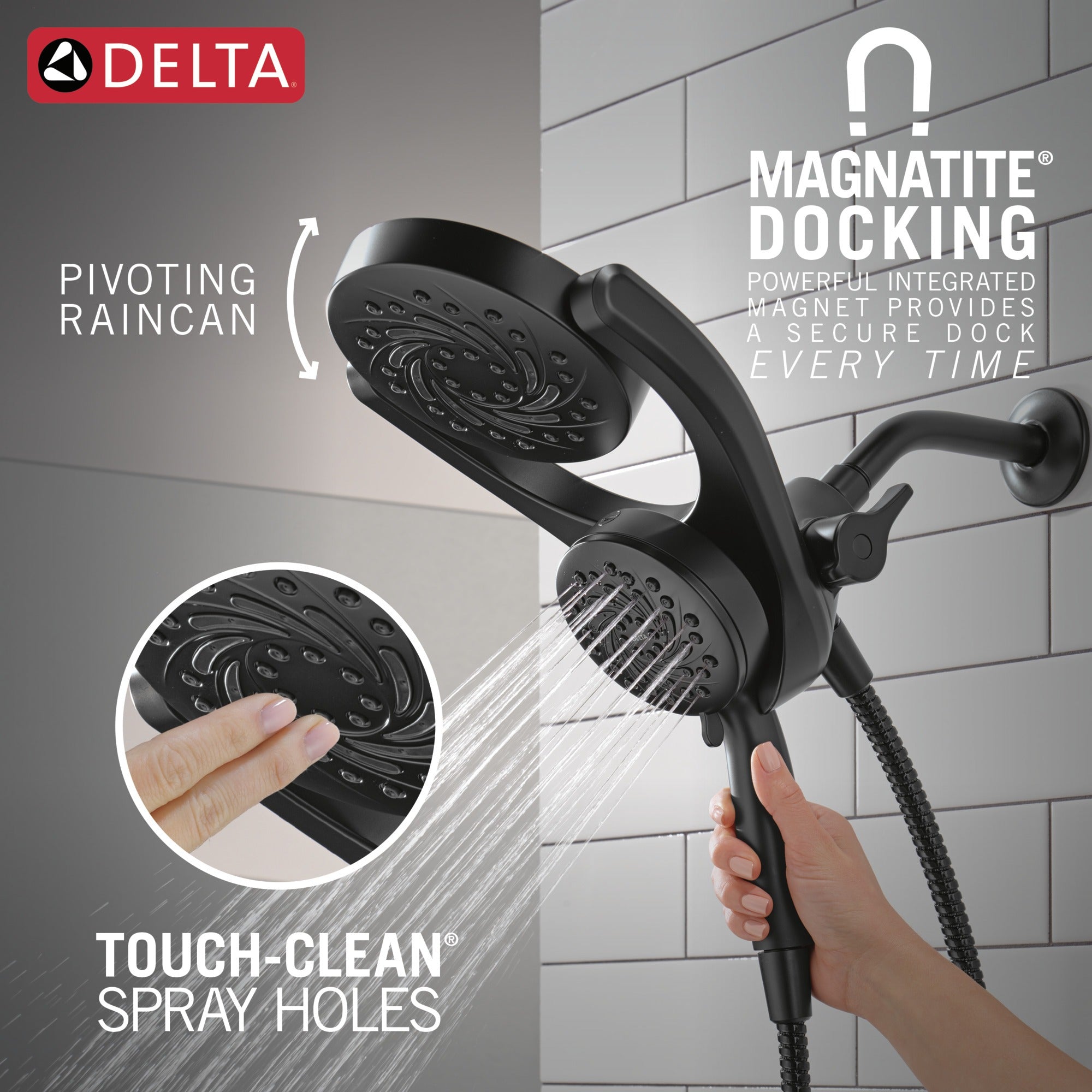 Delta Universal Showering Components 5-Setting HydroRain® with ProClean®