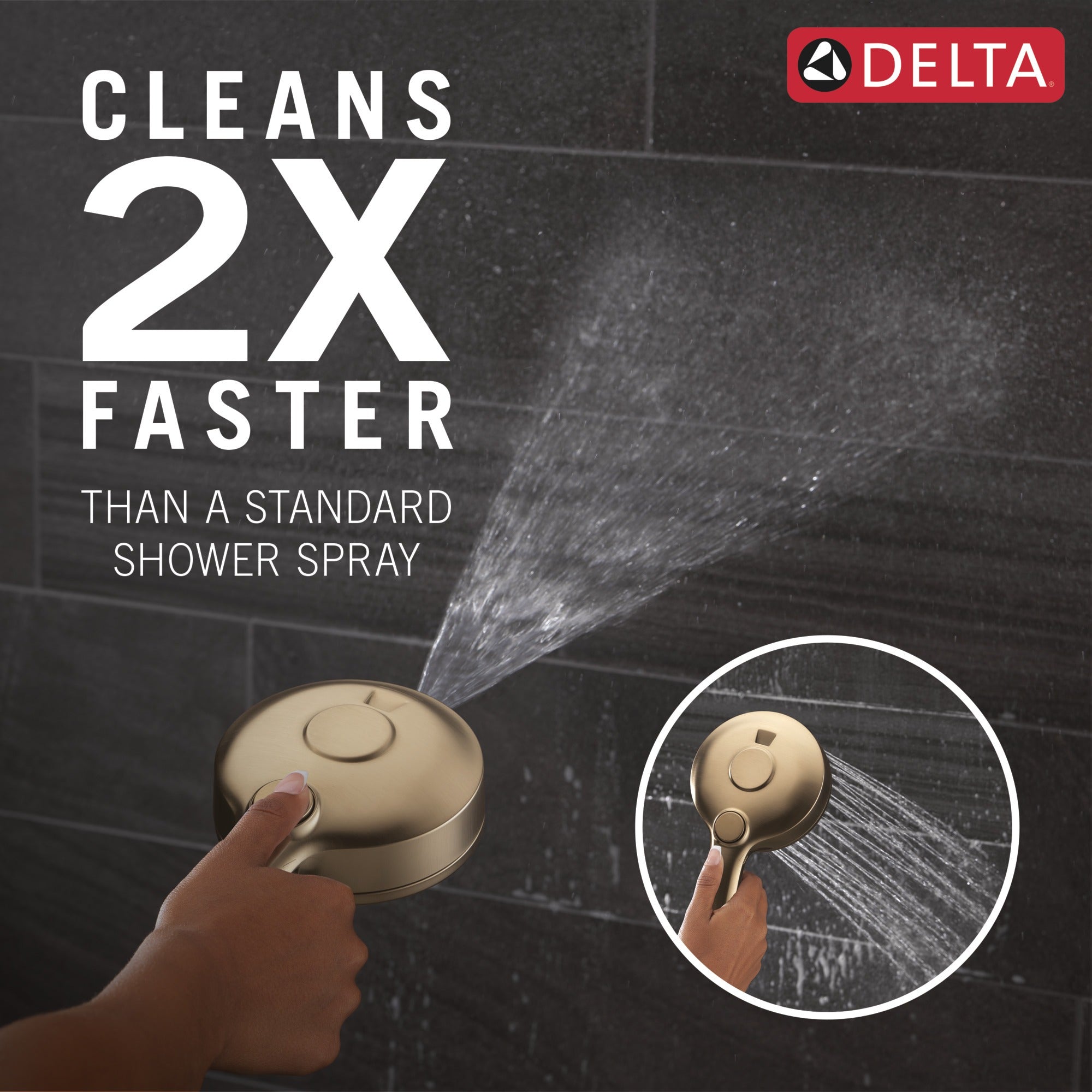 Delta Universal Showering Components 5-Setting HydroRain® with ProClean®