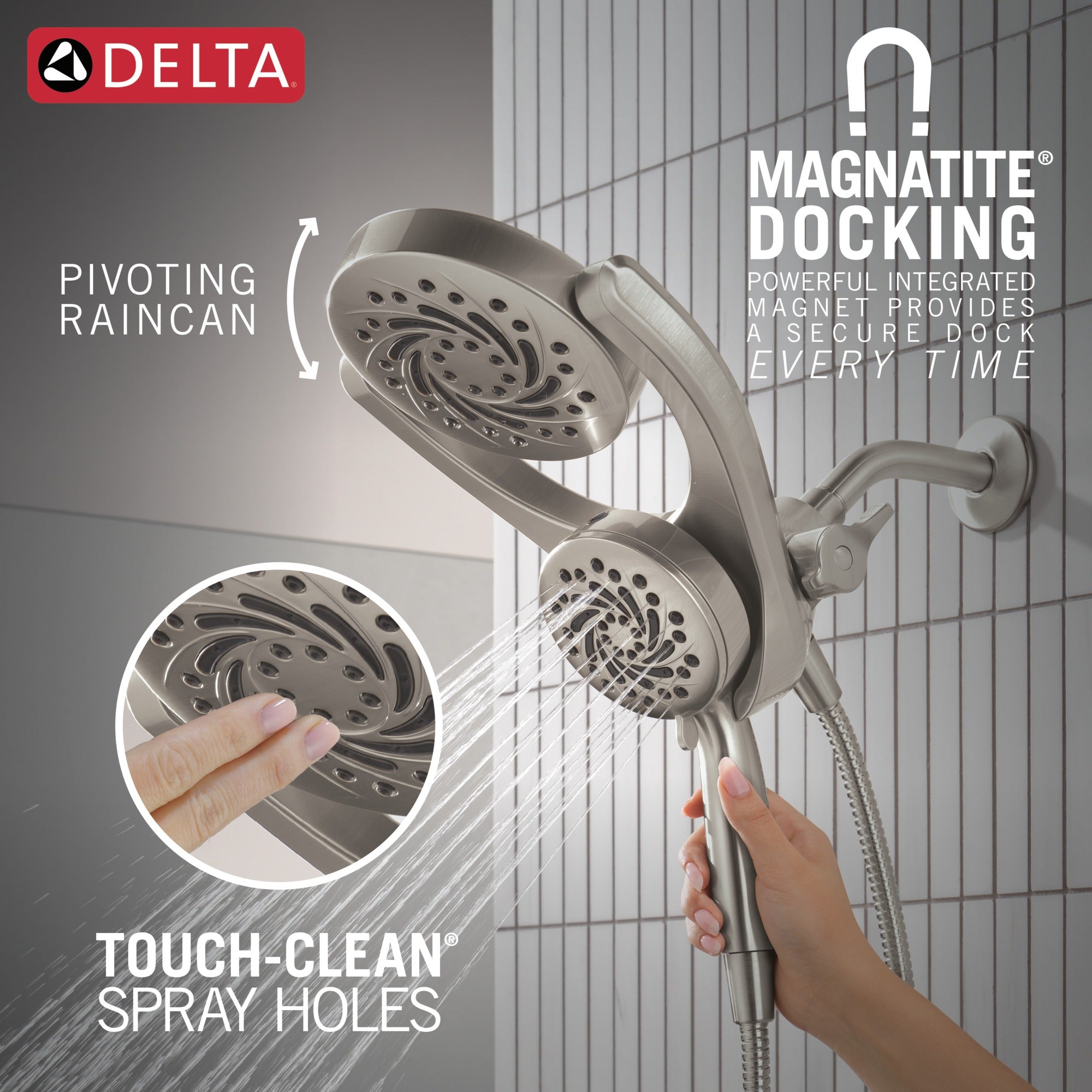 Delta Universal Showering Components 5-Setting HydroRain® with ProClean®
