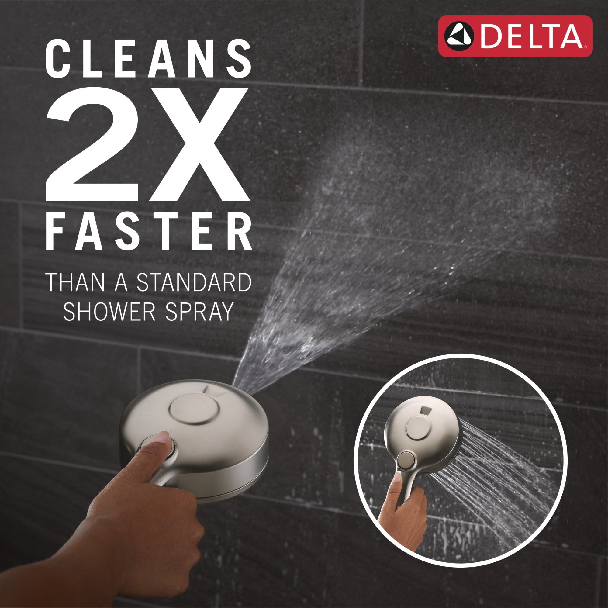 Delta Universal Showering Components 5-Setting HydroRain® with ProClean®