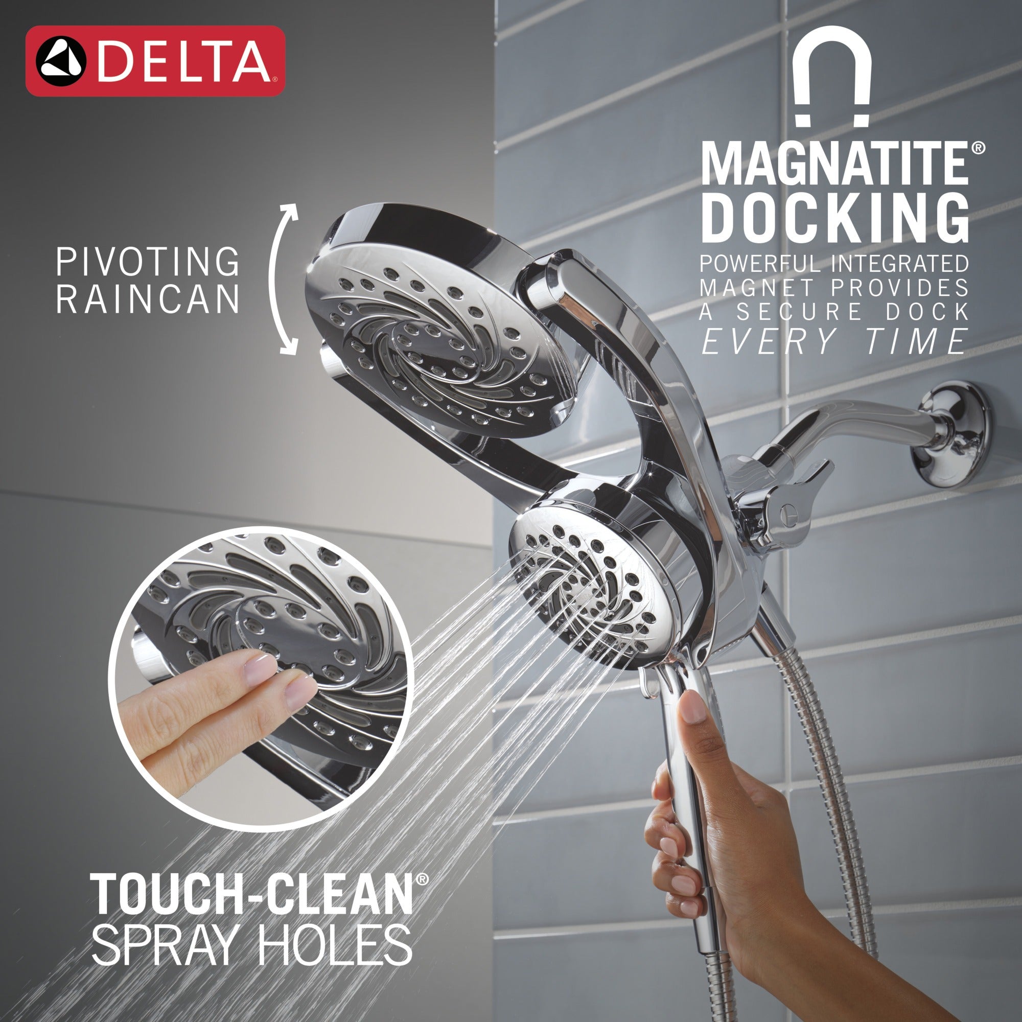 Delta Universal Showering Components 5-Setting HydroRain® with ProClean®
