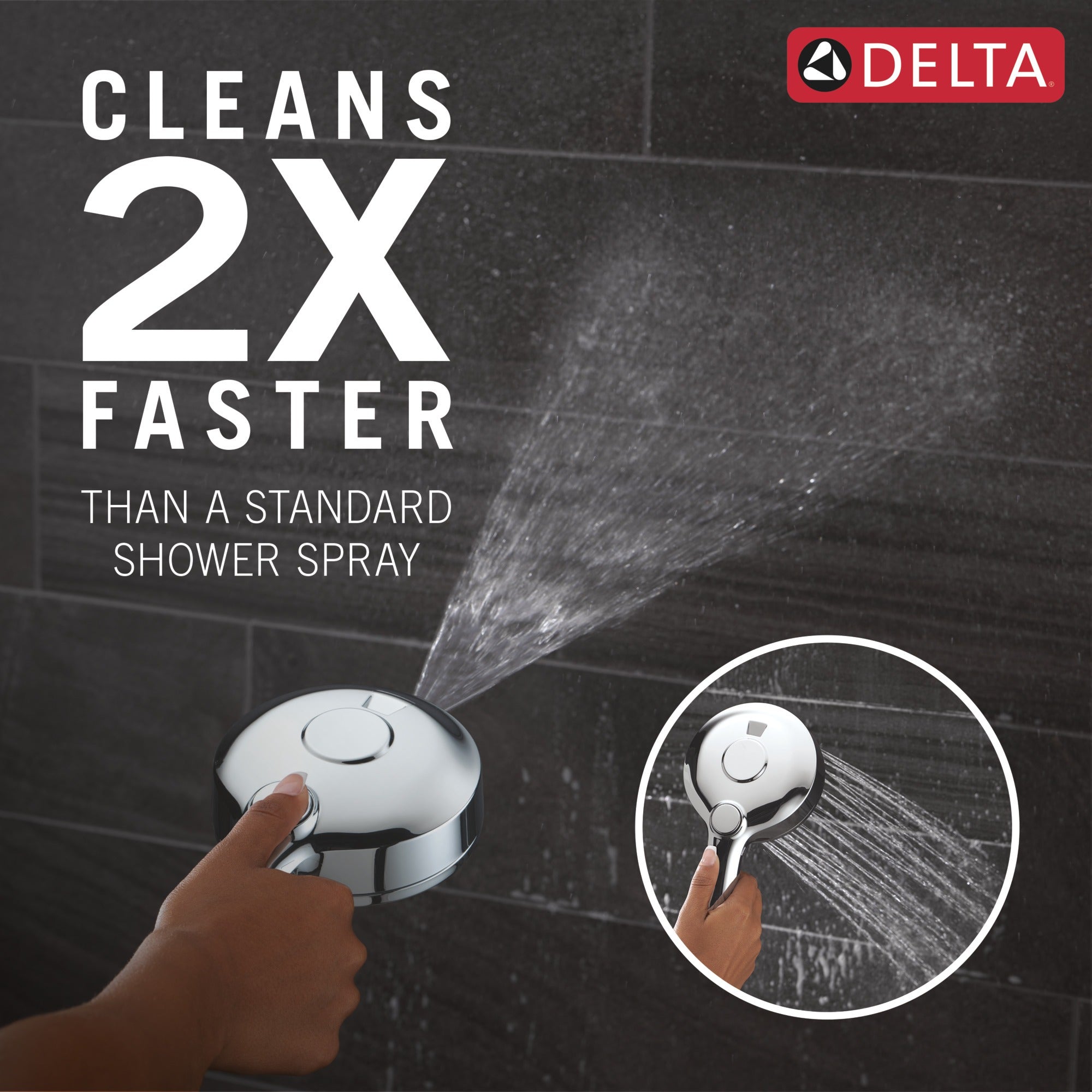 Delta Universal Showering Components 5-Setting HydroRain® with ProClean®