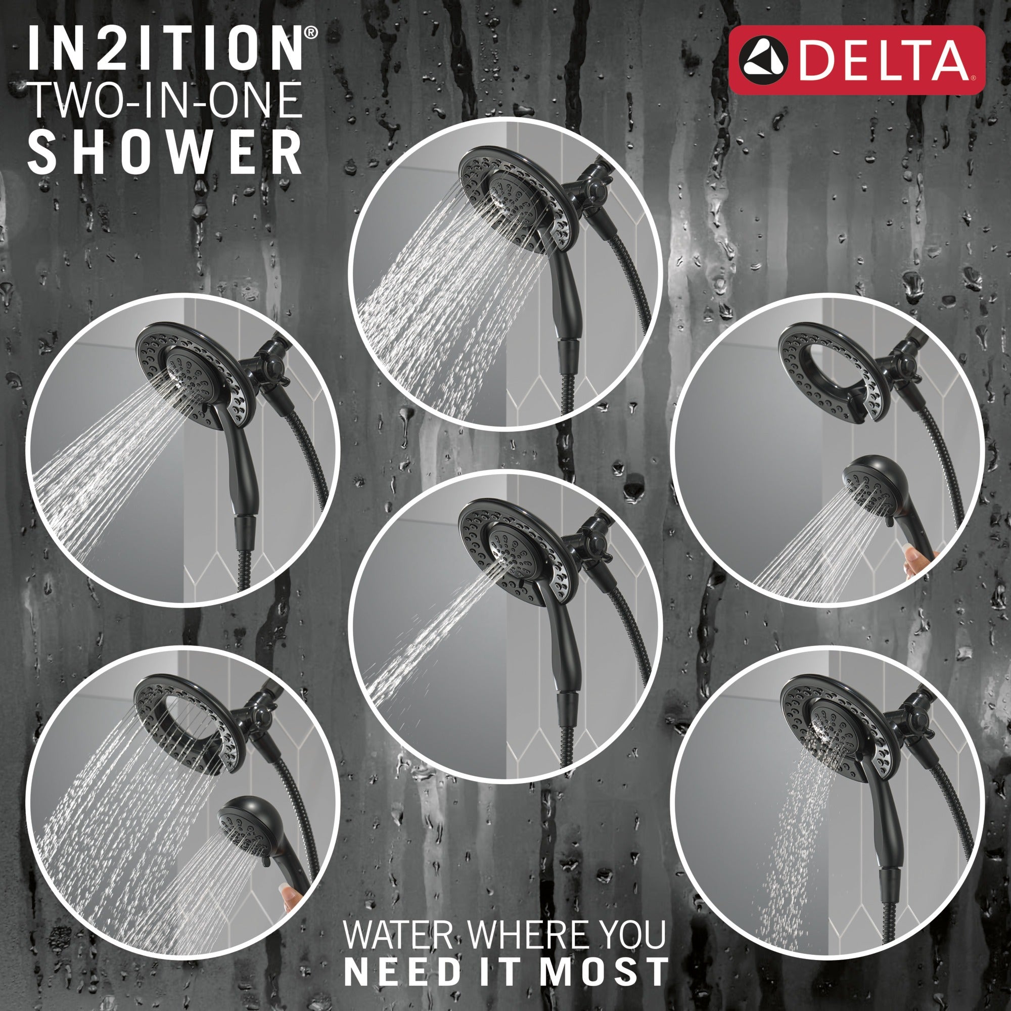 Delta Universal Showering Components 4-Setting In2ition