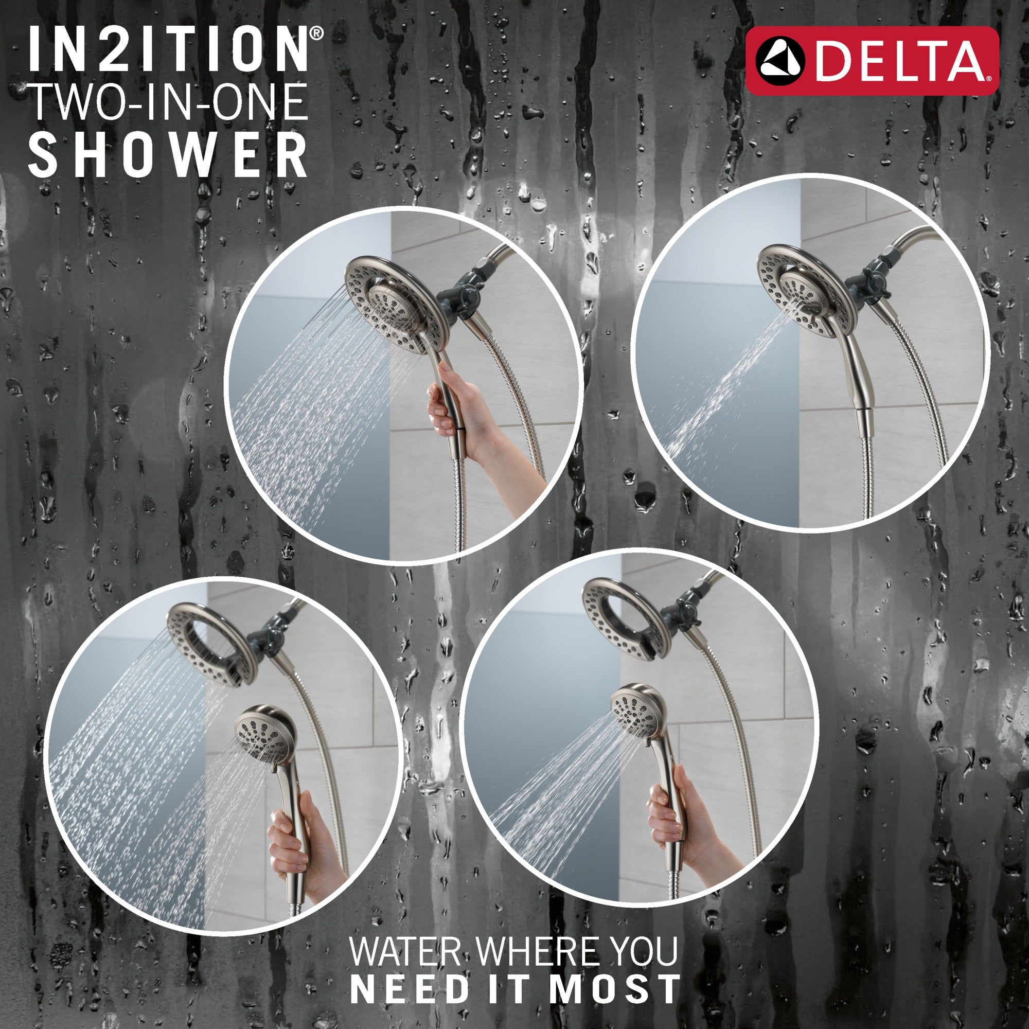 Delta Universal Showering Components 4-Setting In2ition