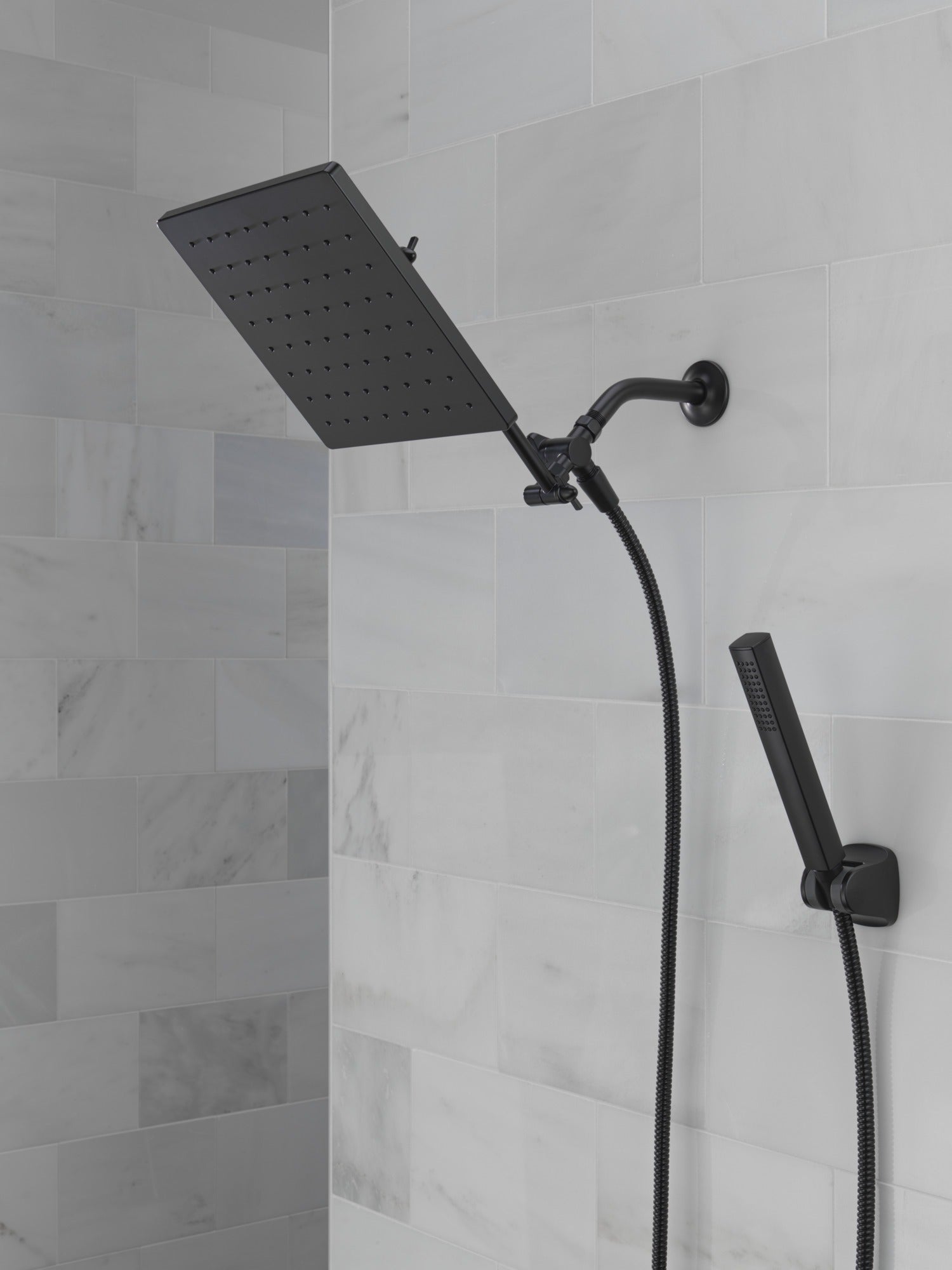 Delta Universal Showering Components 10 inch Raincan Shower Head & Hand Held Combo with Adjustable Extension Arm