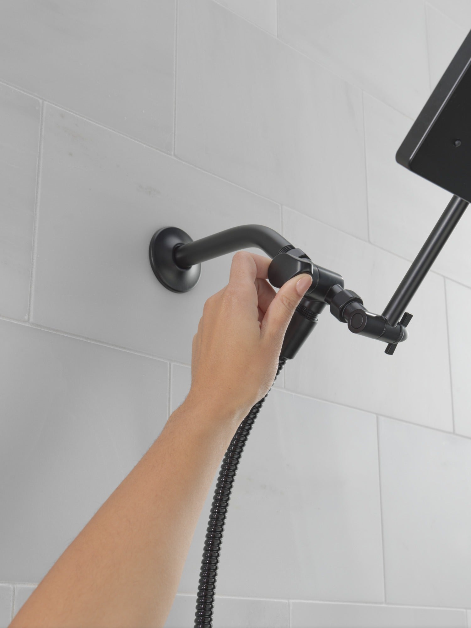 Delta Universal Showering Components 10 inch Raincan Shower Head & Hand Held Combo with Adjustable Extension Arm