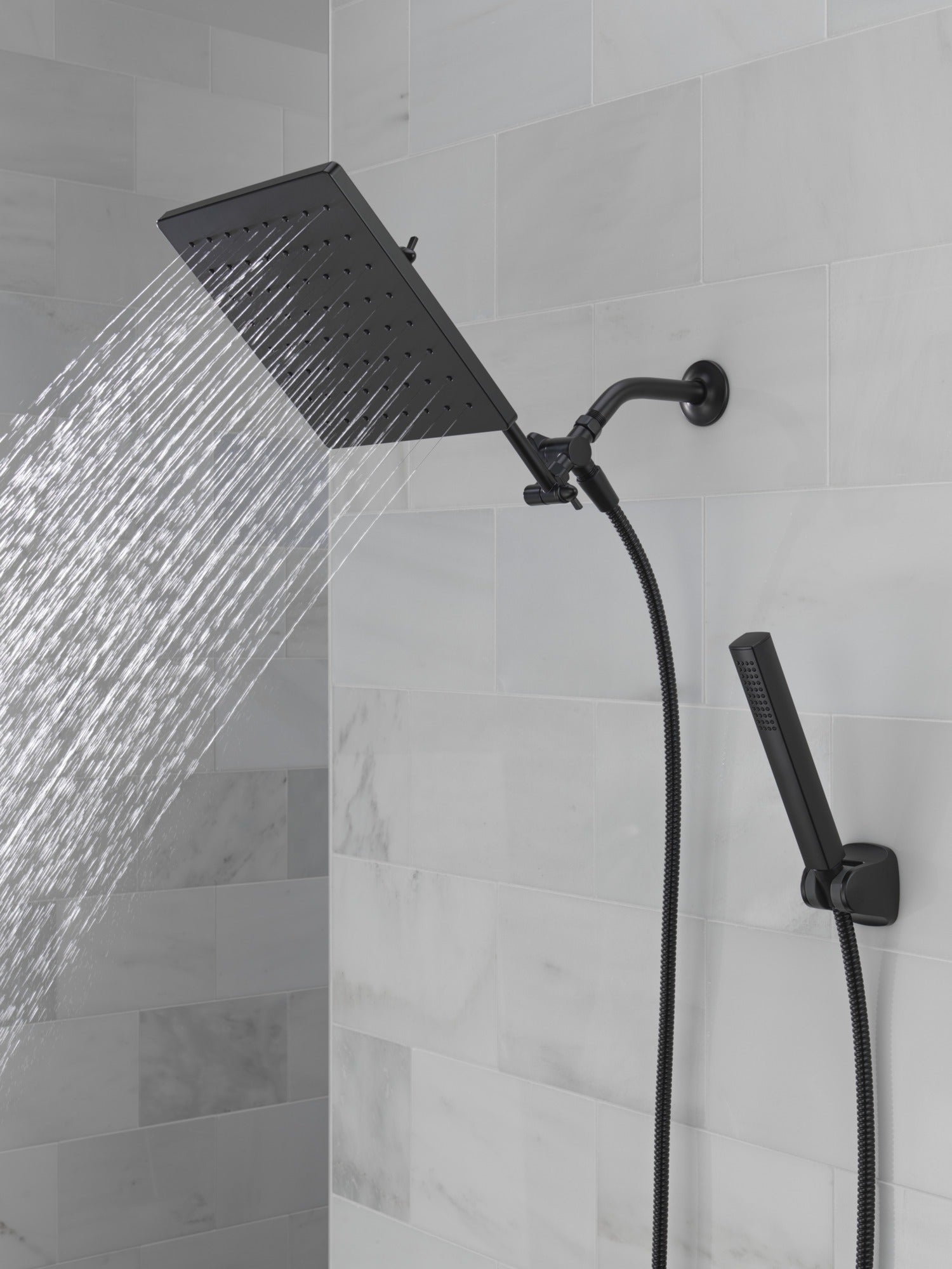 Delta Universal Showering Components 10 inch Raincan Shower Head & Hand Held Combo with Adjustable Extension Arm