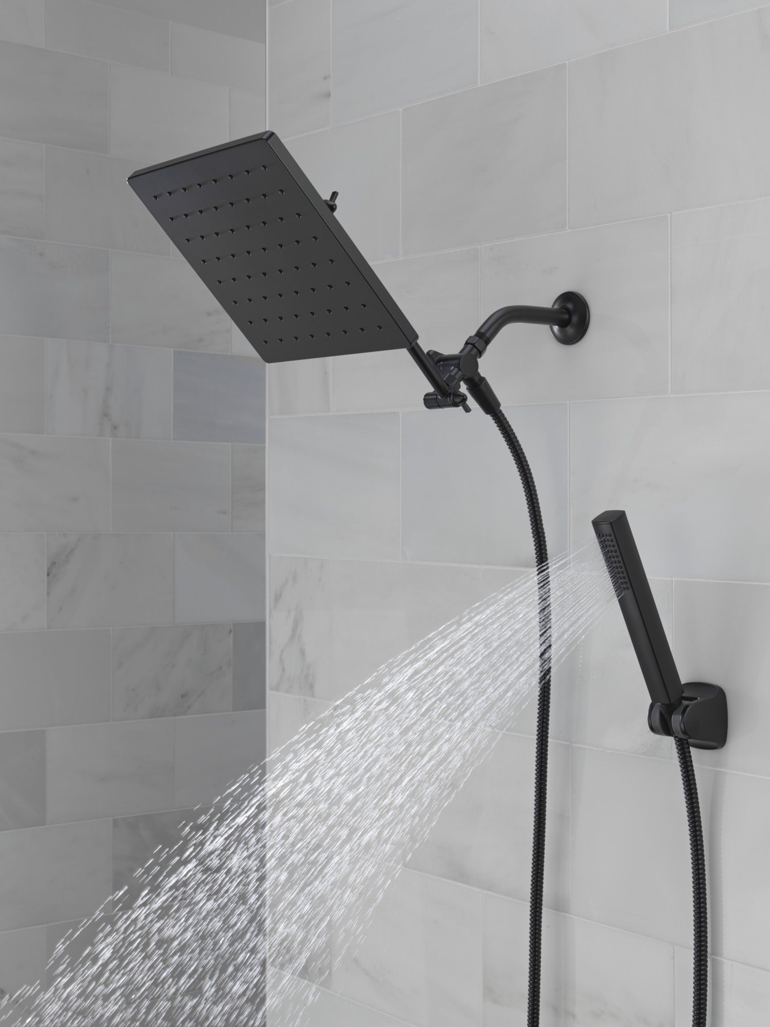 Delta Universal Showering Components 10 inch Raincan Shower Head & Hand Held Combo with Adjustable Extension Arm