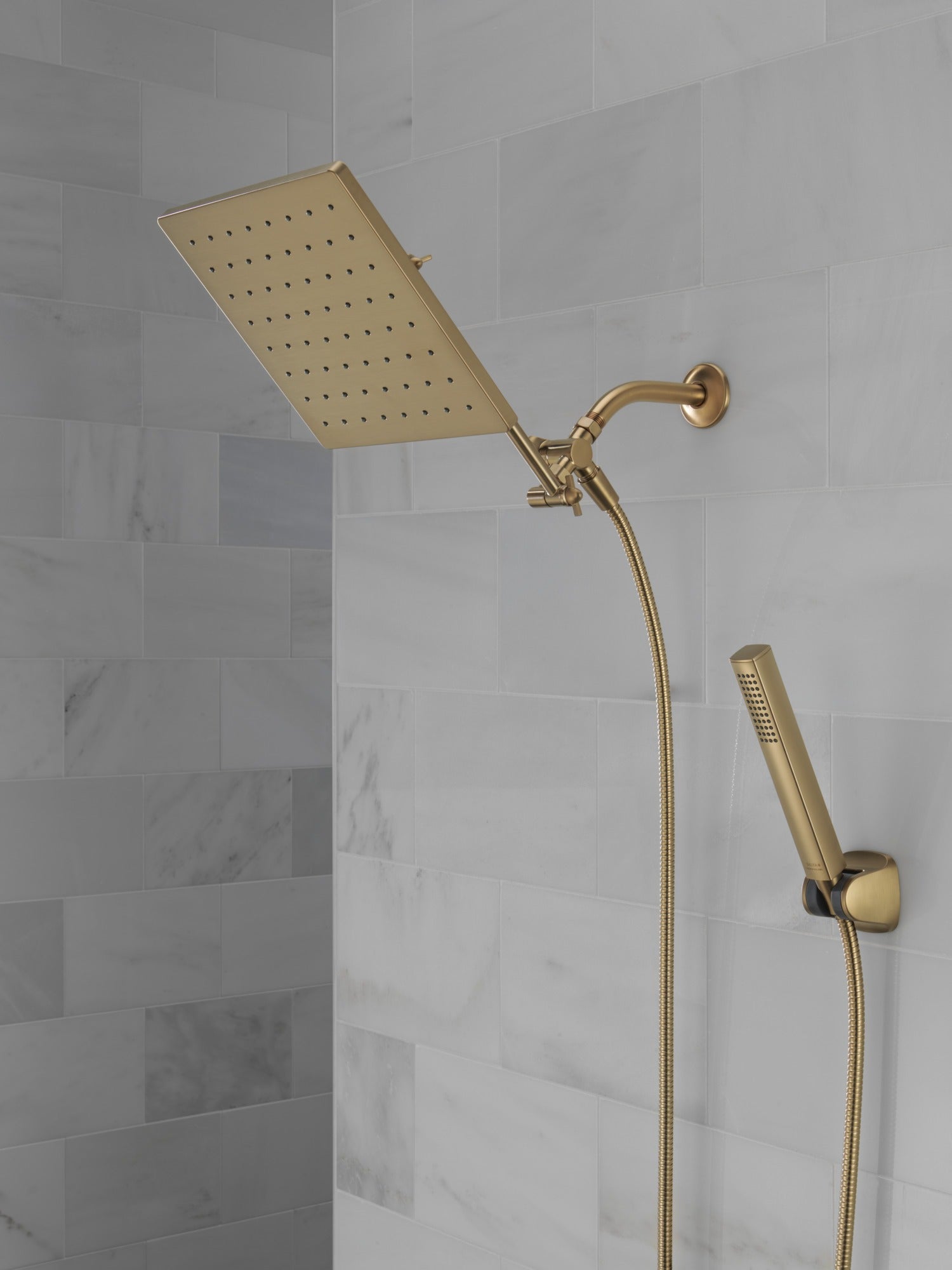 Delta Universal Showering Components 10 inch Raincan Shower Head & Hand Held Combo with Adjustable Extension Arm