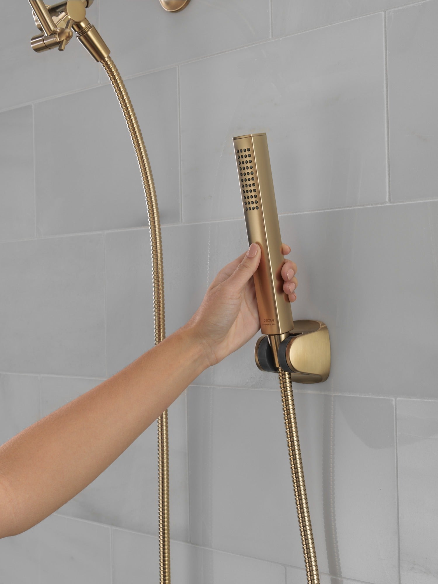 Delta Universal Showering Components 10 inch Raincan Shower Head & Hand Held Combo with Adjustable Extension Arm