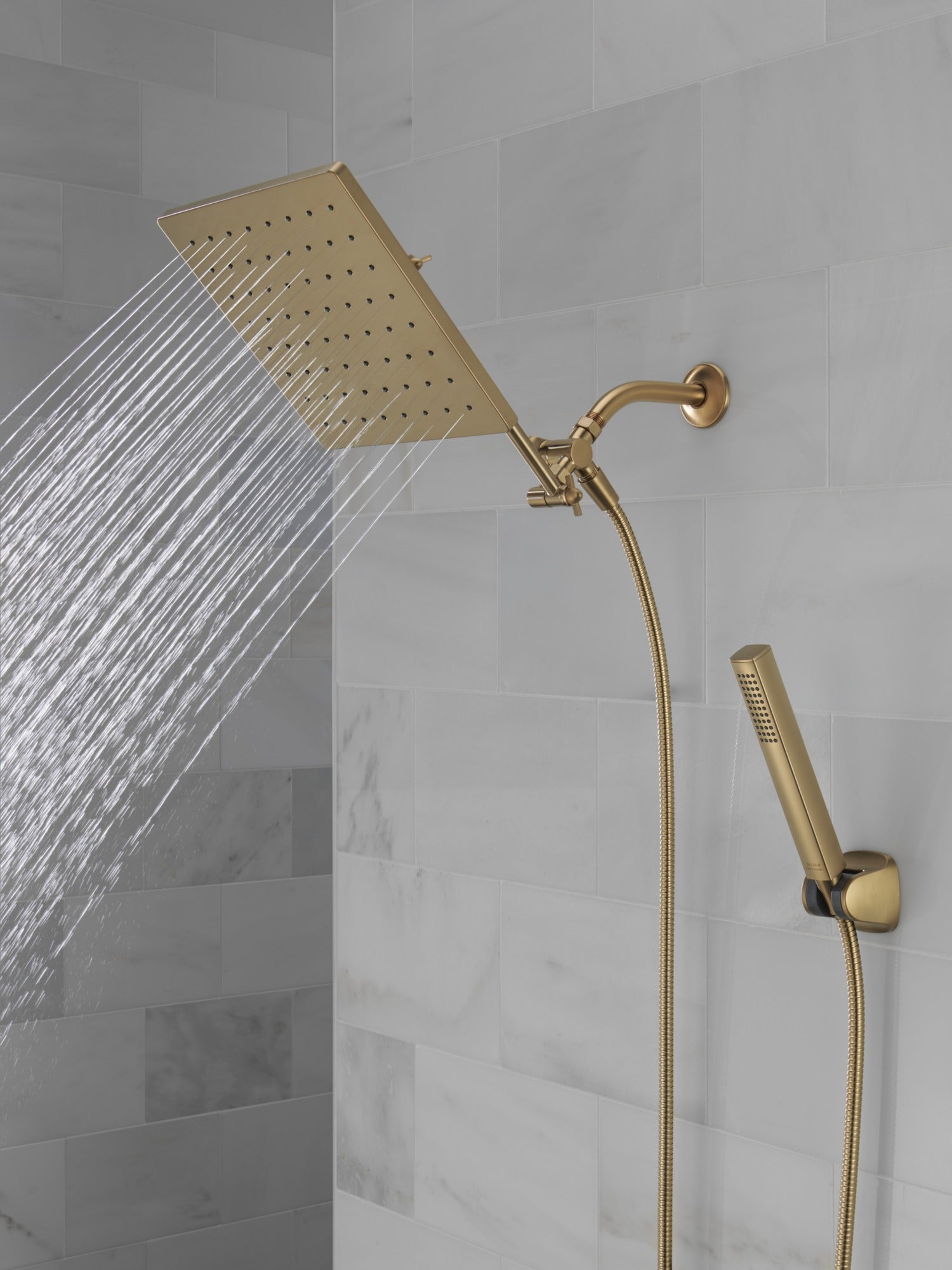 Delta Universal Showering Components 10 inch Raincan Shower Head & Hand Held Combo with Adjustable Extension Arm