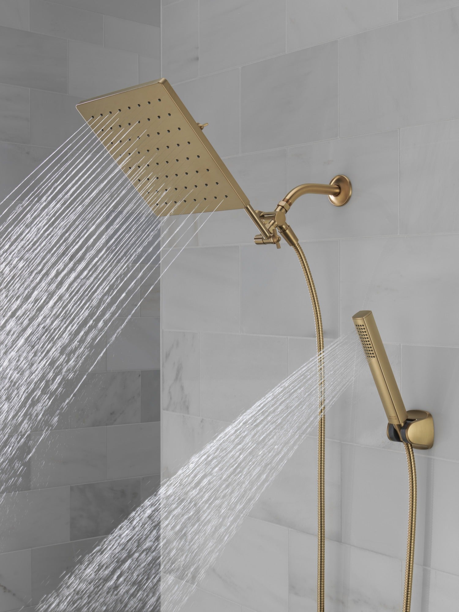Delta Universal Showering Components 10 inch Raincan Shower Head & Hand Held Combo with Adjustable Extension Arm