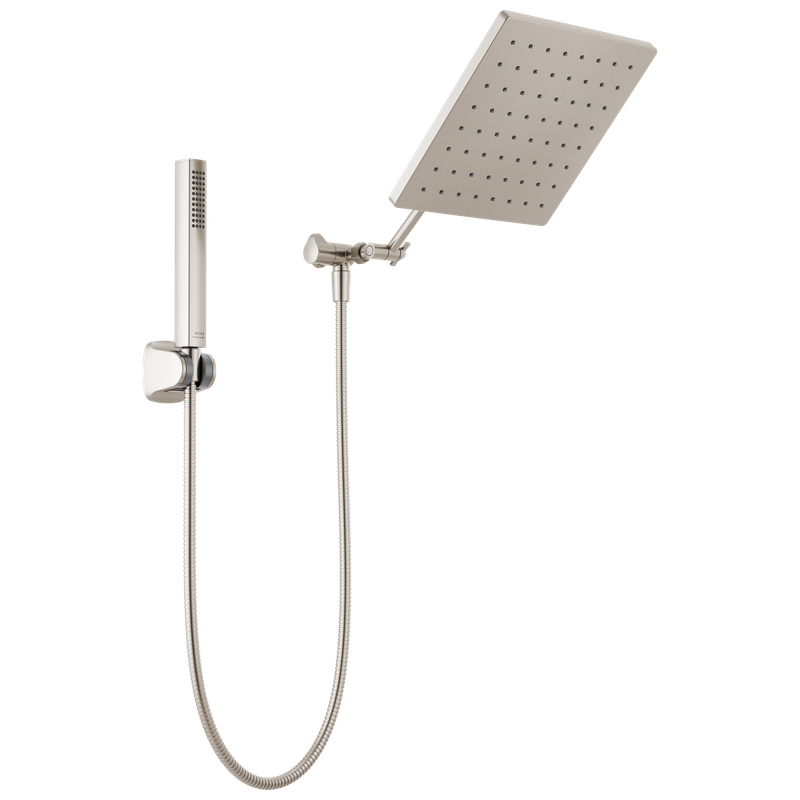 Delta Universal Showering Components 10 inch Raincan Shower Head & Hand Held Combo with Adjustable Extension Arm