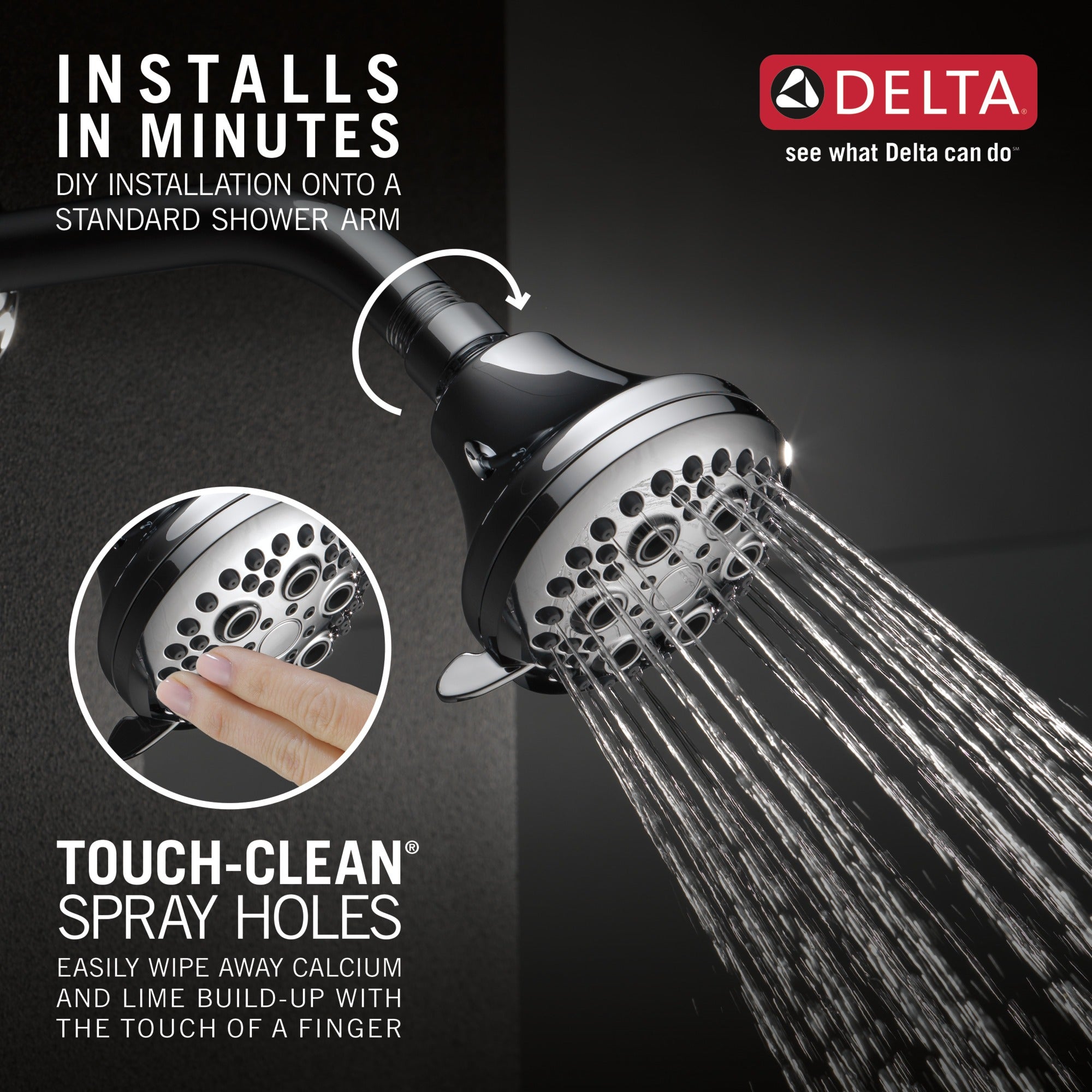 Delta Universal Showering Components Shower Head 1.75 GPM 5-Setting