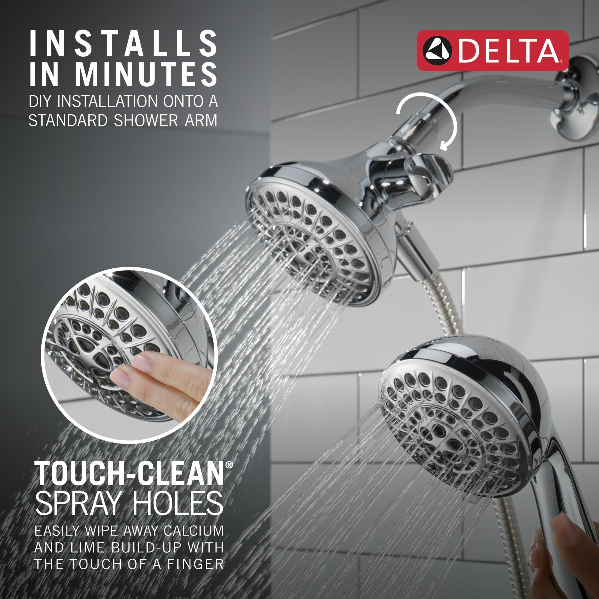 Delta Universal Showering Components 5 Function Combo Pack Shower